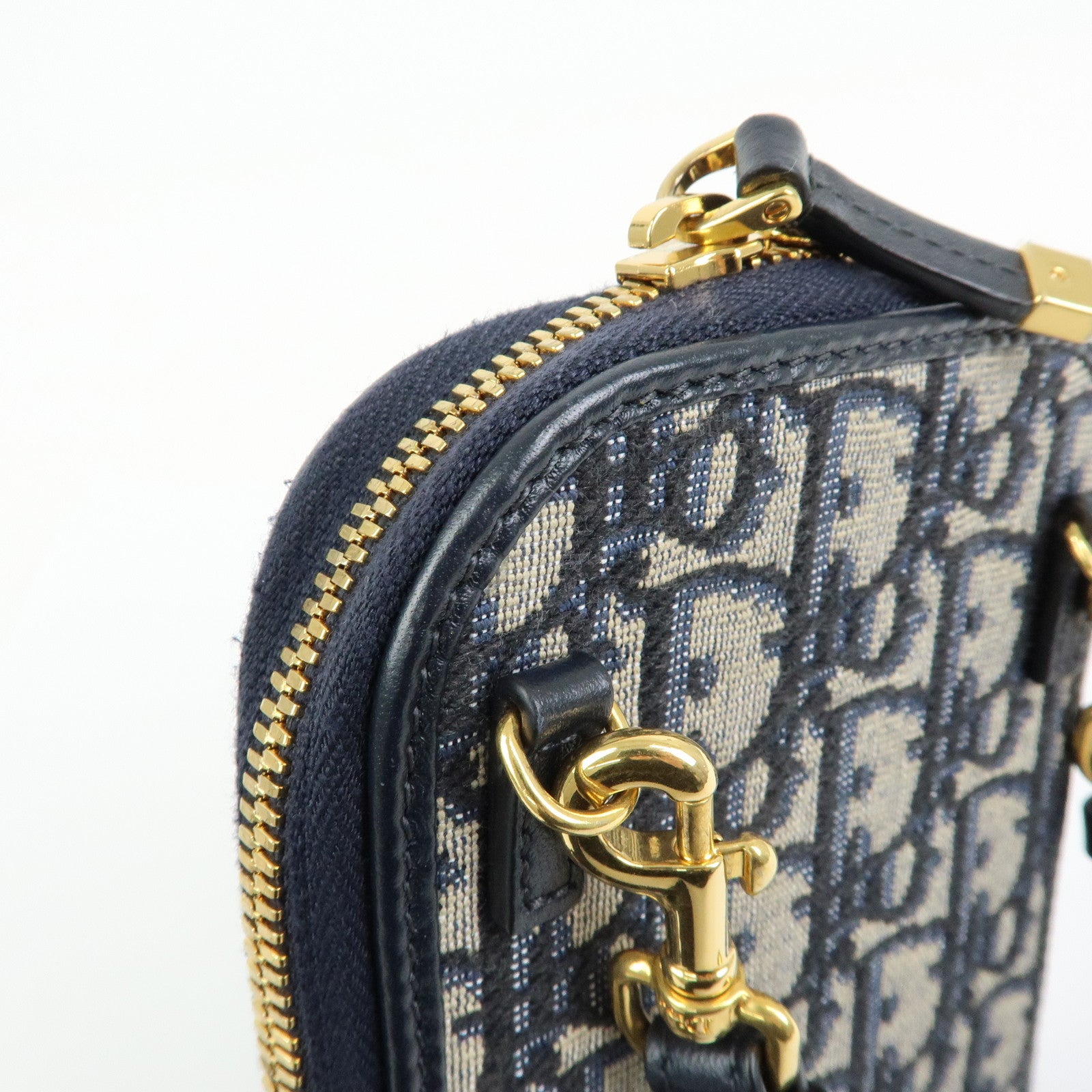 Christian Dior Oblique Jacquard Leather 30 Montaigne Phone Case