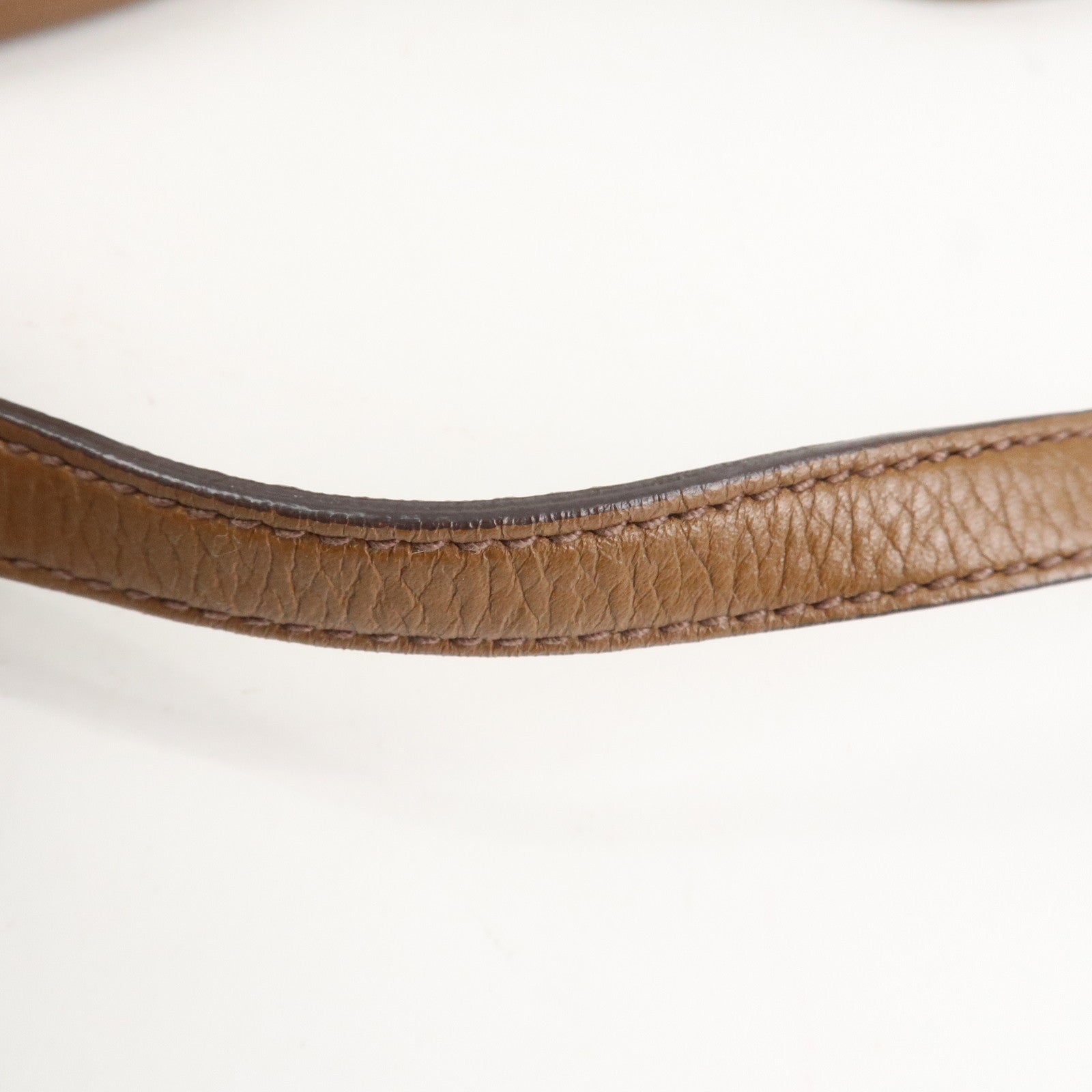 MIU MIU Vitello Phenix Leather Shoulder Bag Hand Bag Brown RN0886 Used