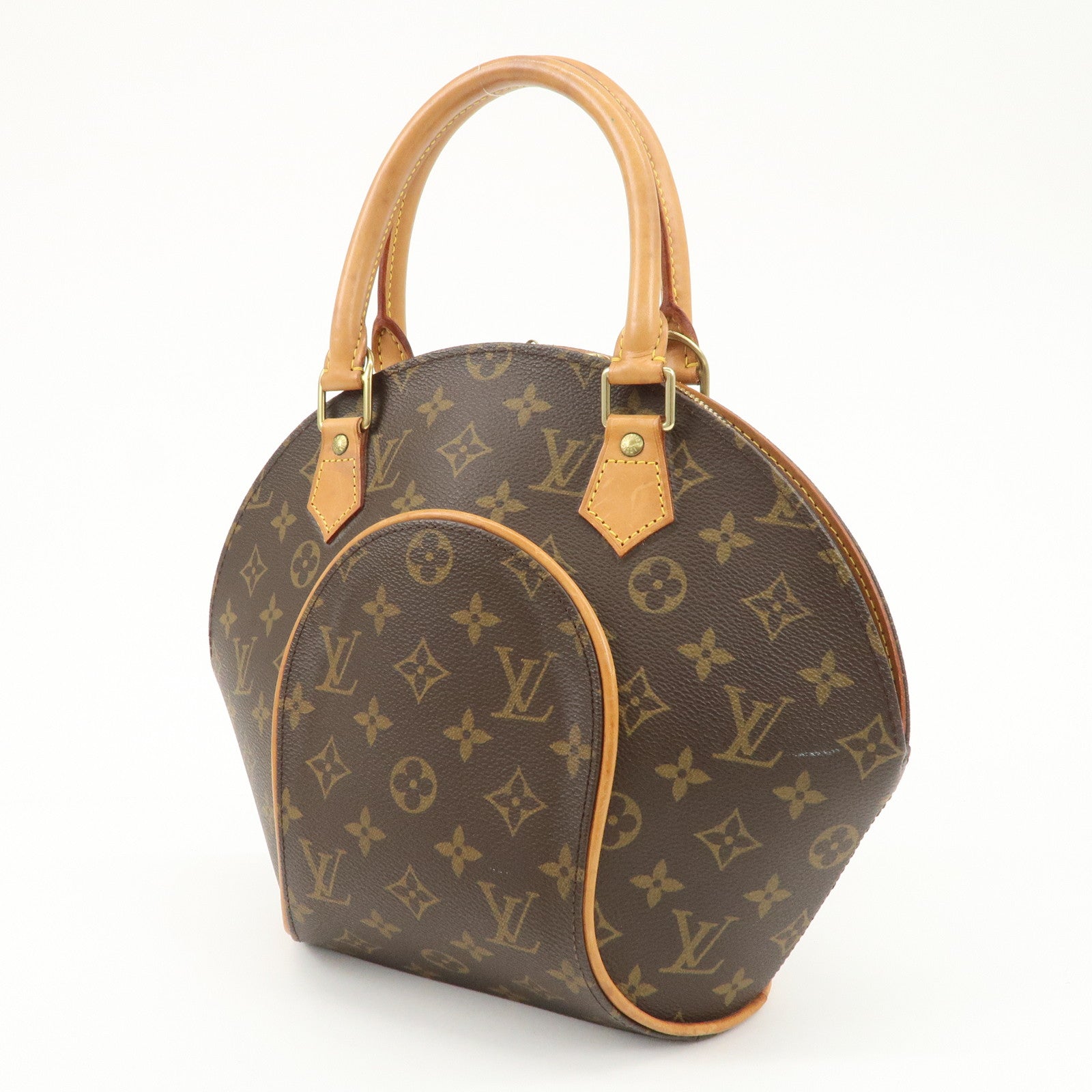 Louis Vuitton Monogram Ellipse PM Hand Bag Brown M51127 Used