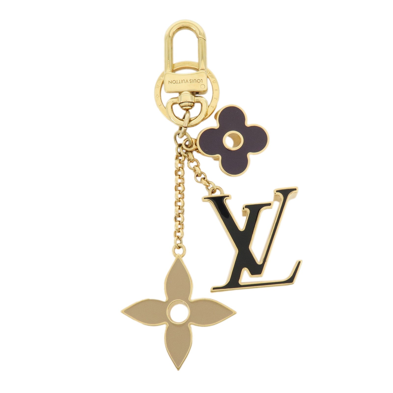 Louis Vuitton Fleur de Monogram Metal Bag Charm Key Charm M01652