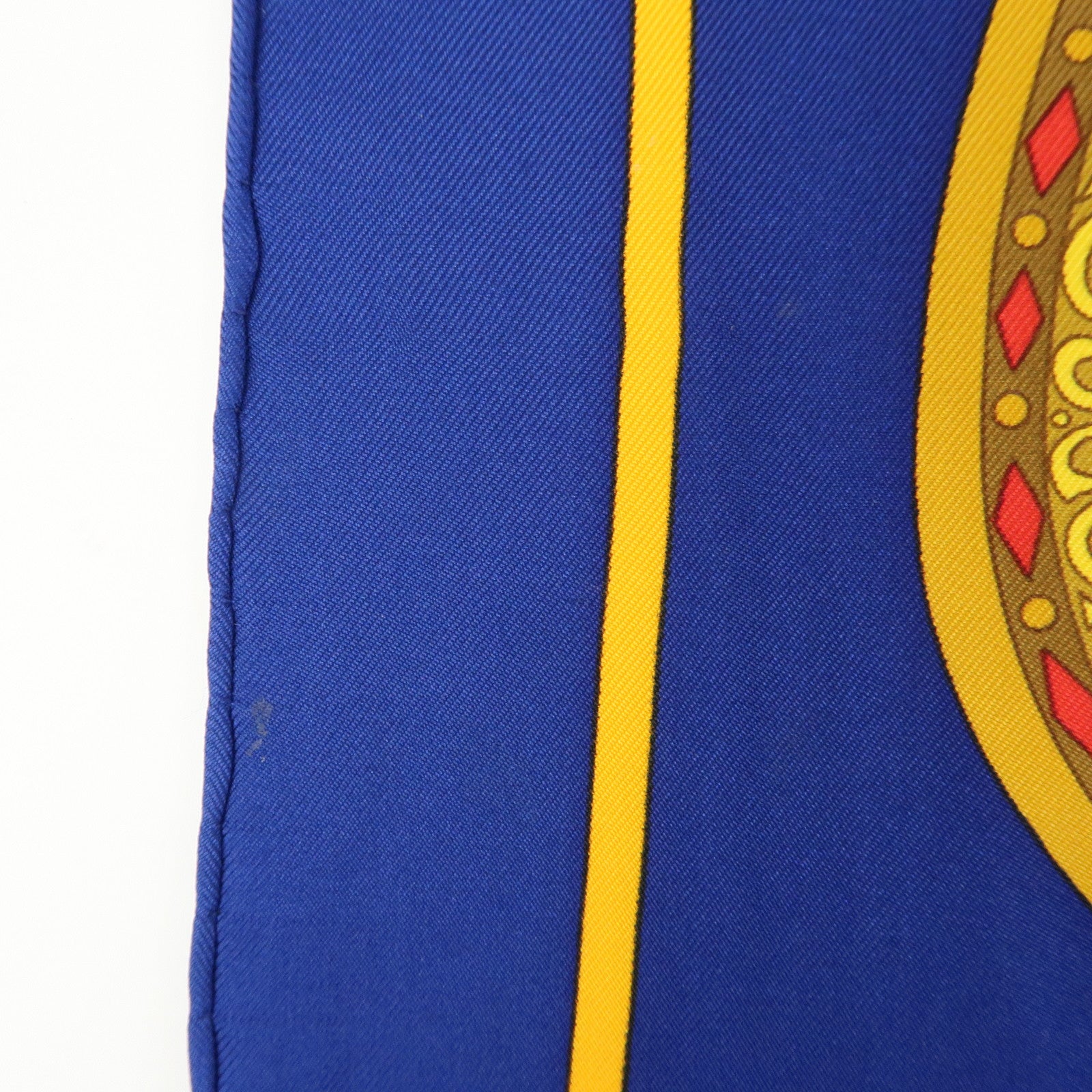 HERMES Carre 90 Silk 100% Scarf IN SALZBURG Blue Gold