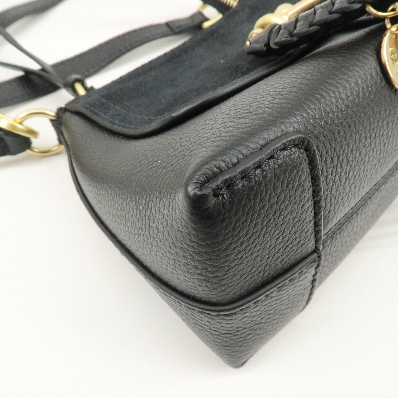 See by Chloe Suede Leather 2Way Shoulder Bag Hand Bag Black Used