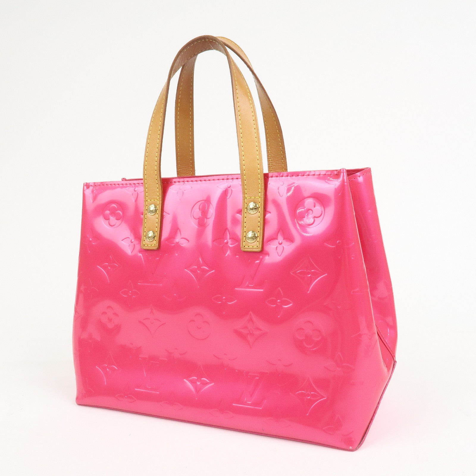 Louis Vuitton Monogram Vernis Lead PM Hand Bag Fuchsia Pink M91221