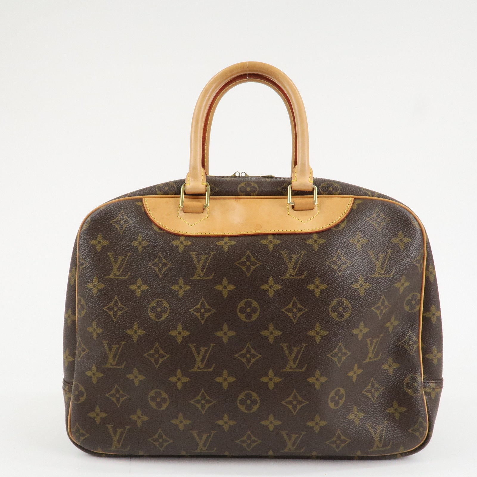 Louis Vuitton Leather Canvas Monogram Deauville Hand Bag M47270 Used