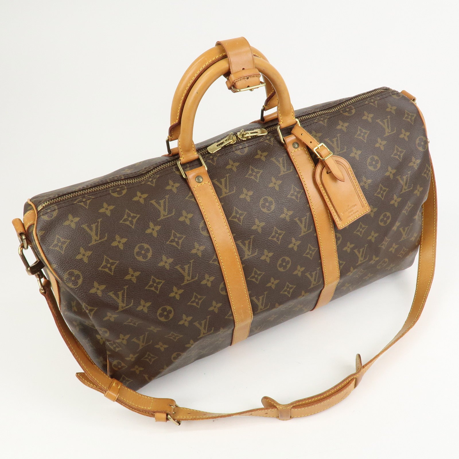 Louis Vuitton Monogram Keep All 50 Bandouliere Boston Bag M41416