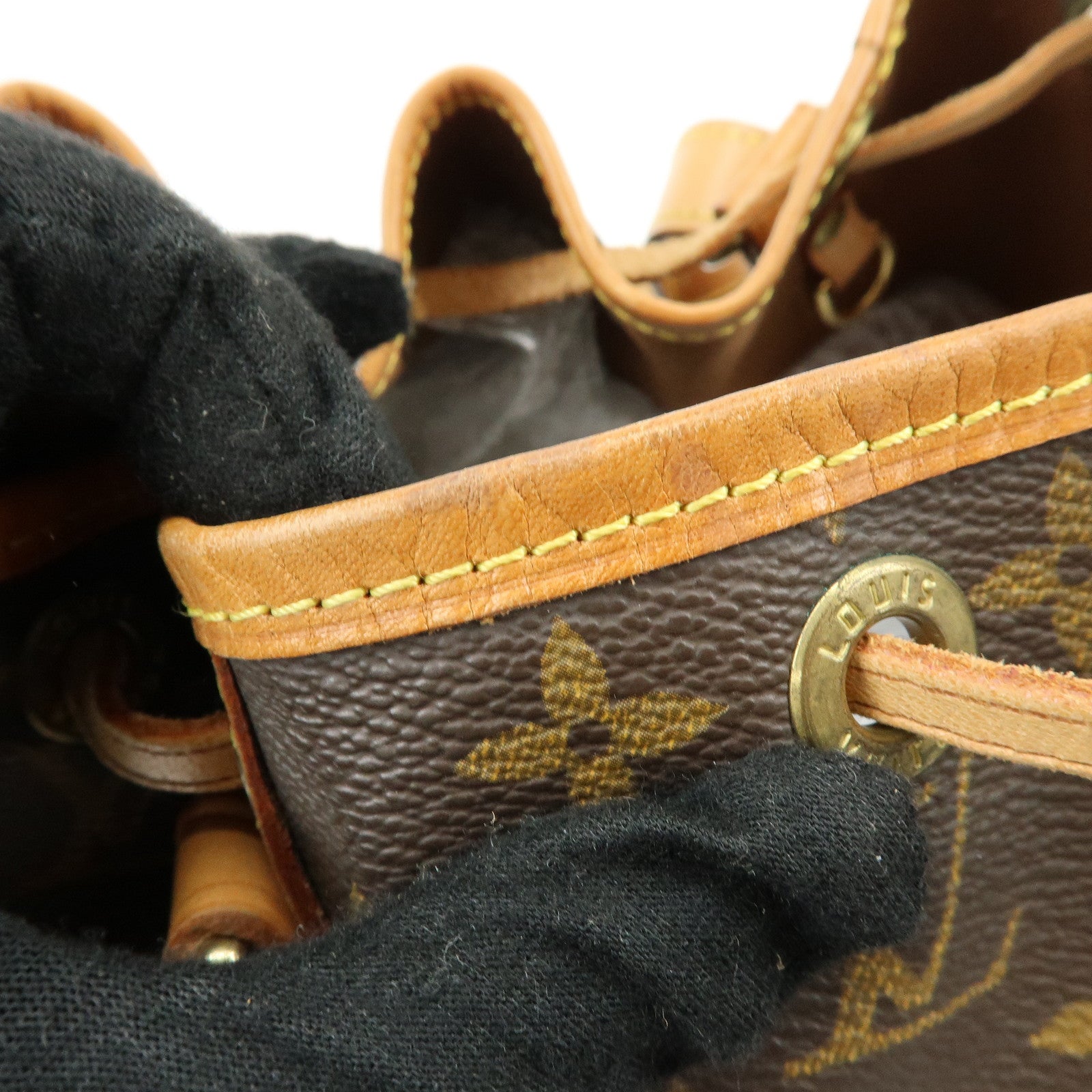 Louis Vuitton Monogram Petit Noe Shoulder Bag Brown M42226