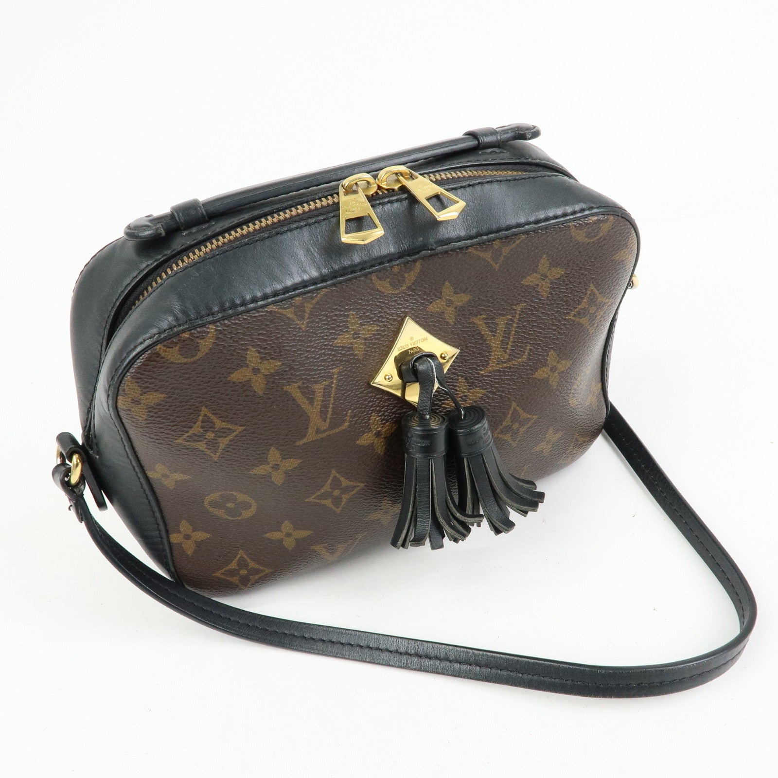 Louis Vuitton Monogram Canvas Leather Saintonge Shoulder Bag M43555
