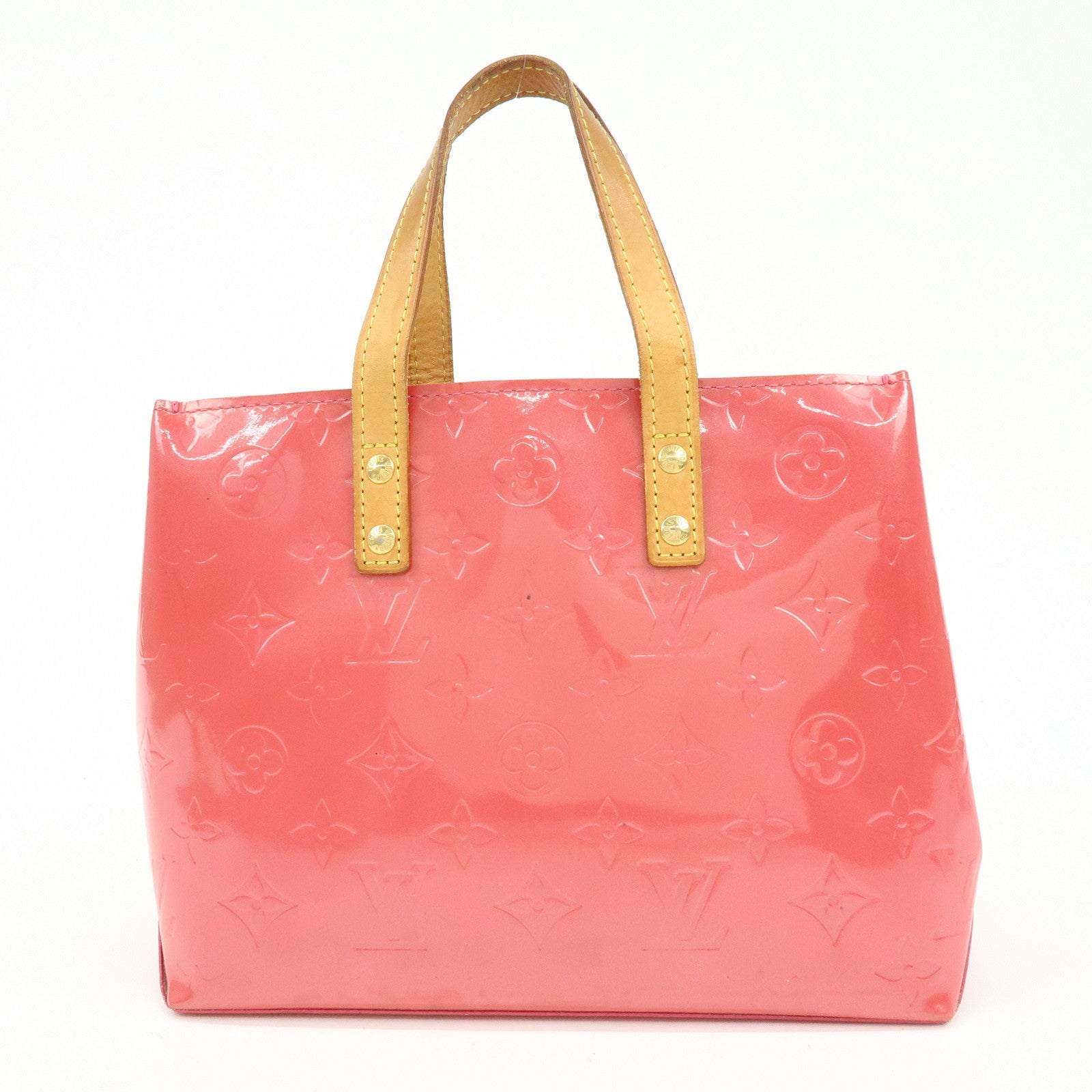 Louis Vuitton Monogram Vernis Reade PM Hand Bag Framboise M9132F