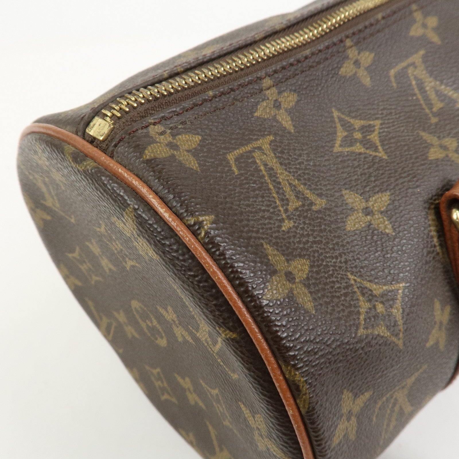 Louis Vuitton Monogram Papillon 30 Hand Bag Brown M51365