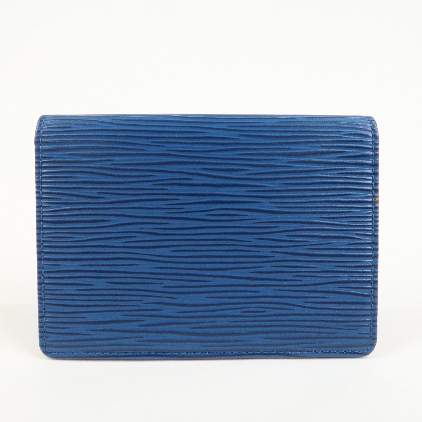LLouis Vuitton Epi Porte 2 Cartes Vertical Card Case Blue M63205
