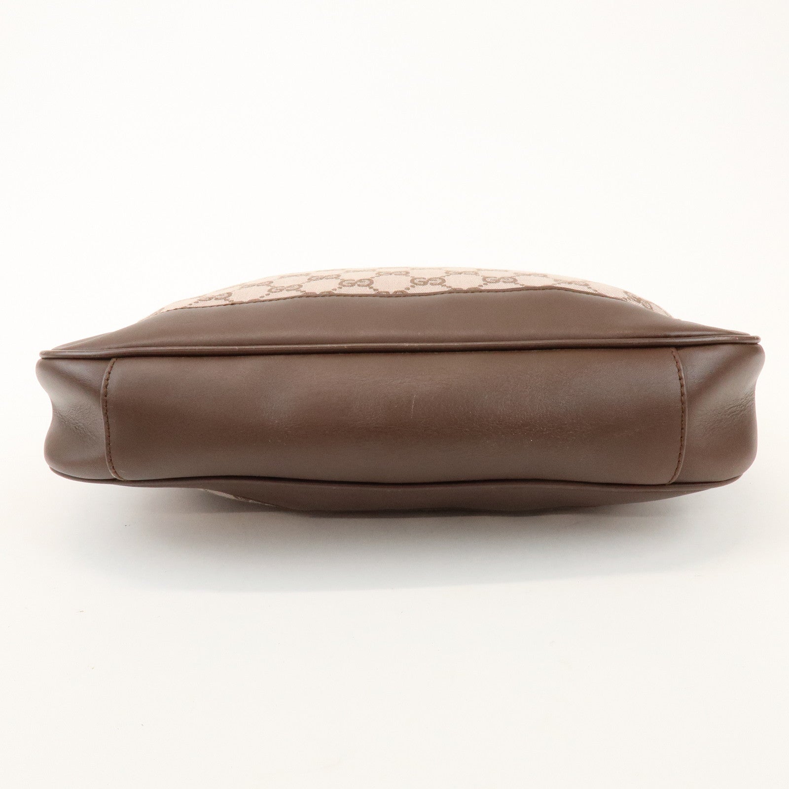 GUCCI Bamboo GG Canvas Leather 2Way Bag Brown 001・4095・001553