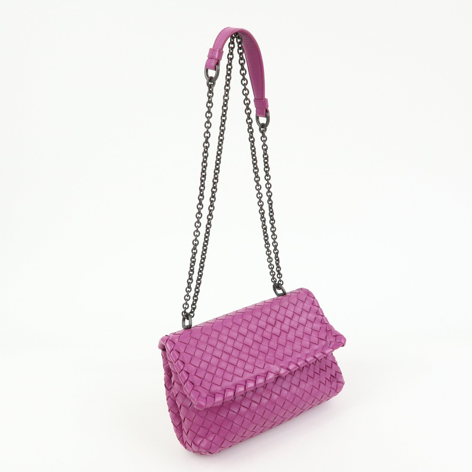 BOTTEGA VENETA Intrecciato Olimpia Leather Shoulder Bag 353258