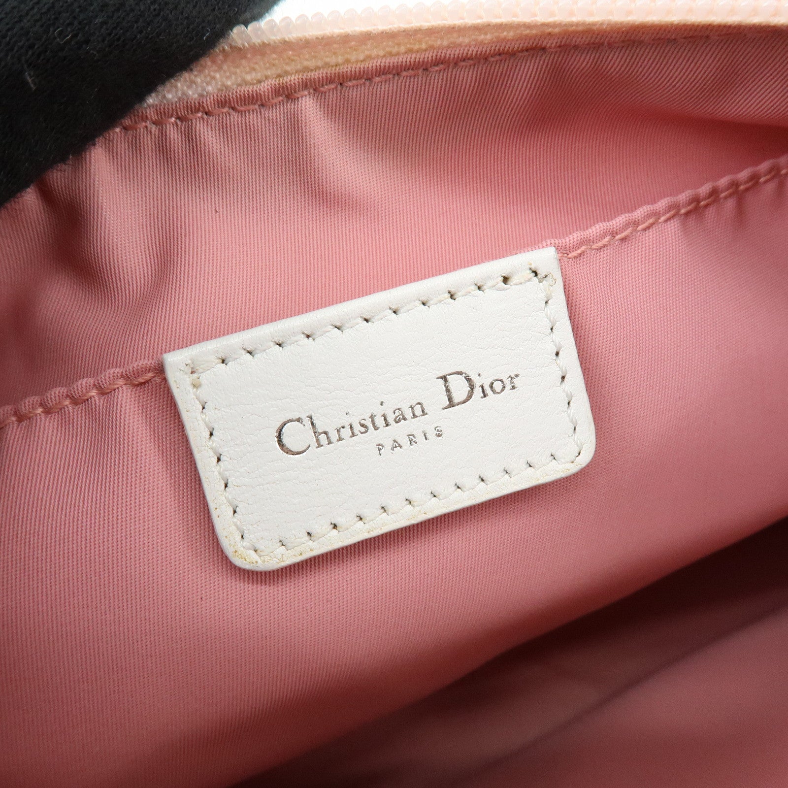Christian Dior Trotter Canvas Leather Shoulder Bag Hand Bag Pink