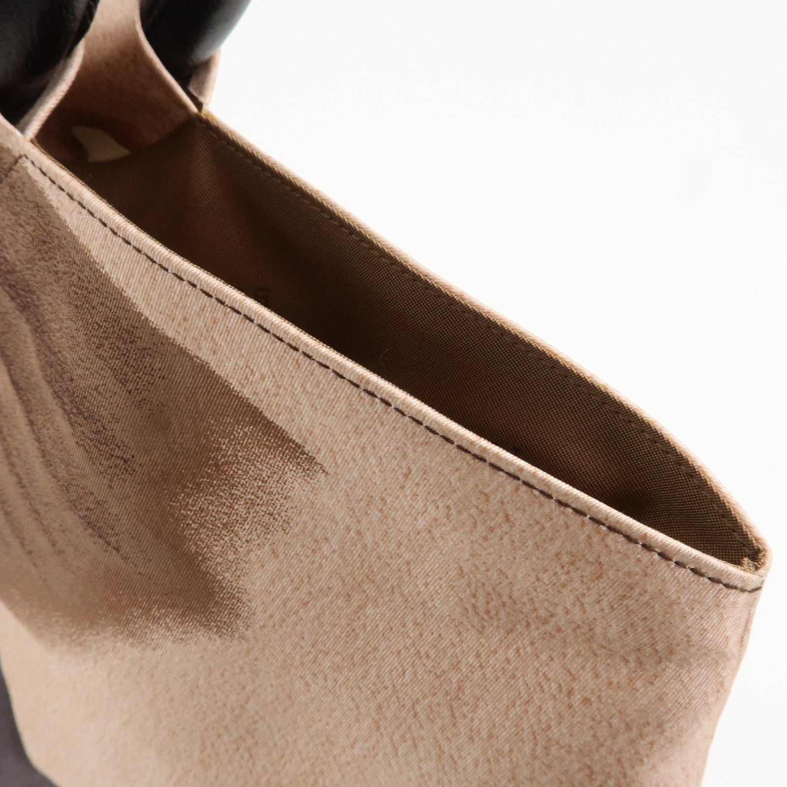 BVLGARI Canvas Leather Beach Print Tote Bag Hand Bag Pink