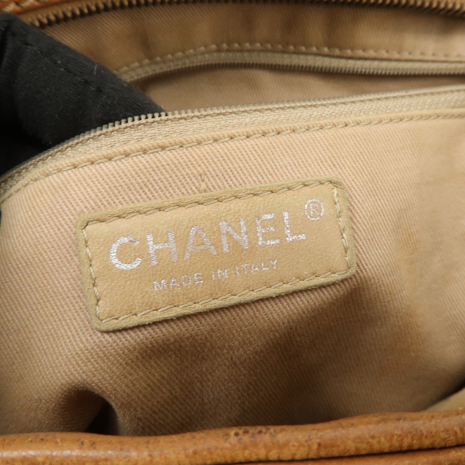 CHANEL COCO Mark Calf Leather Chain Shoulder Bag Hand Bag Brown