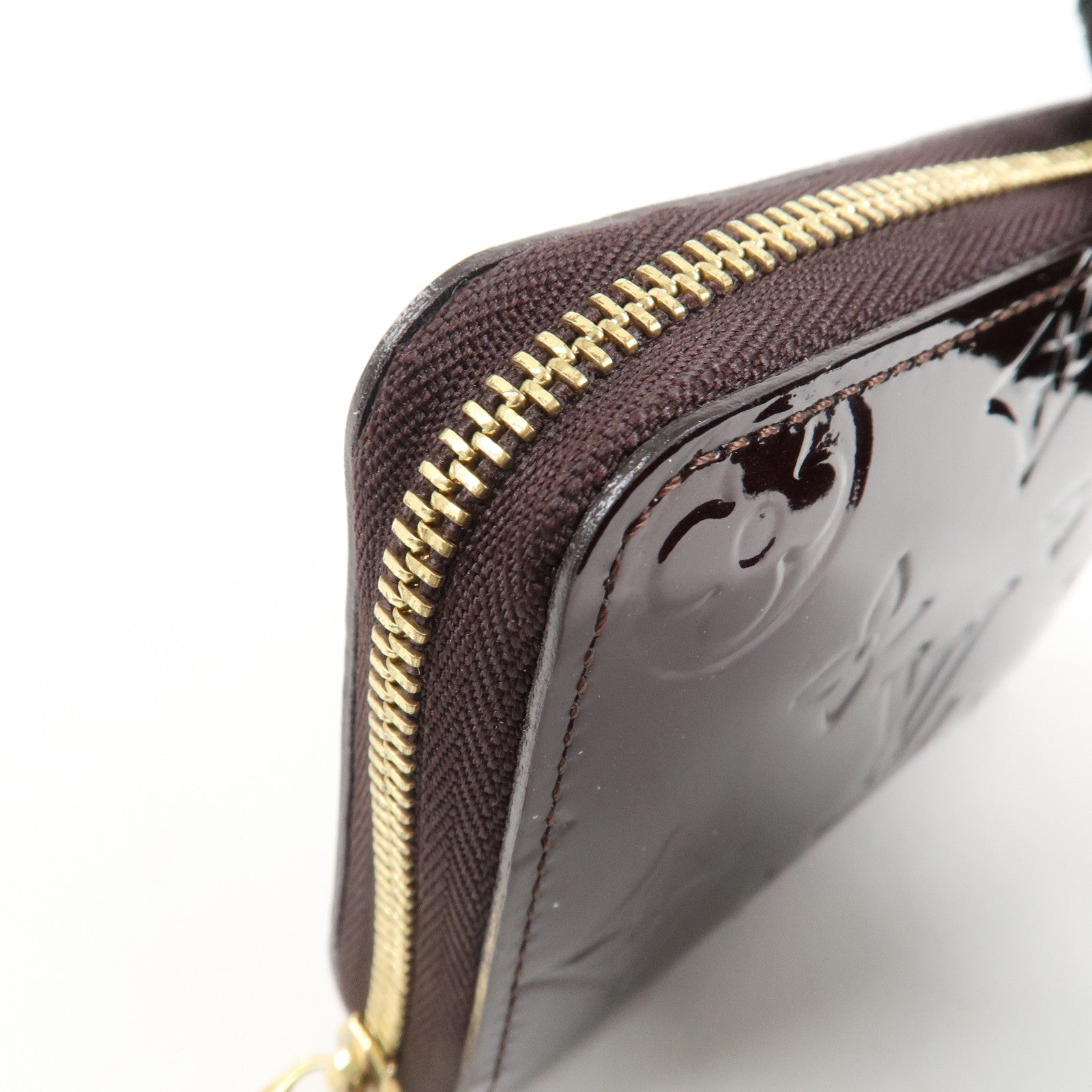 Louis Vuitton Monogram Vernis Zippy Coin Purse Amarante M93607 Used