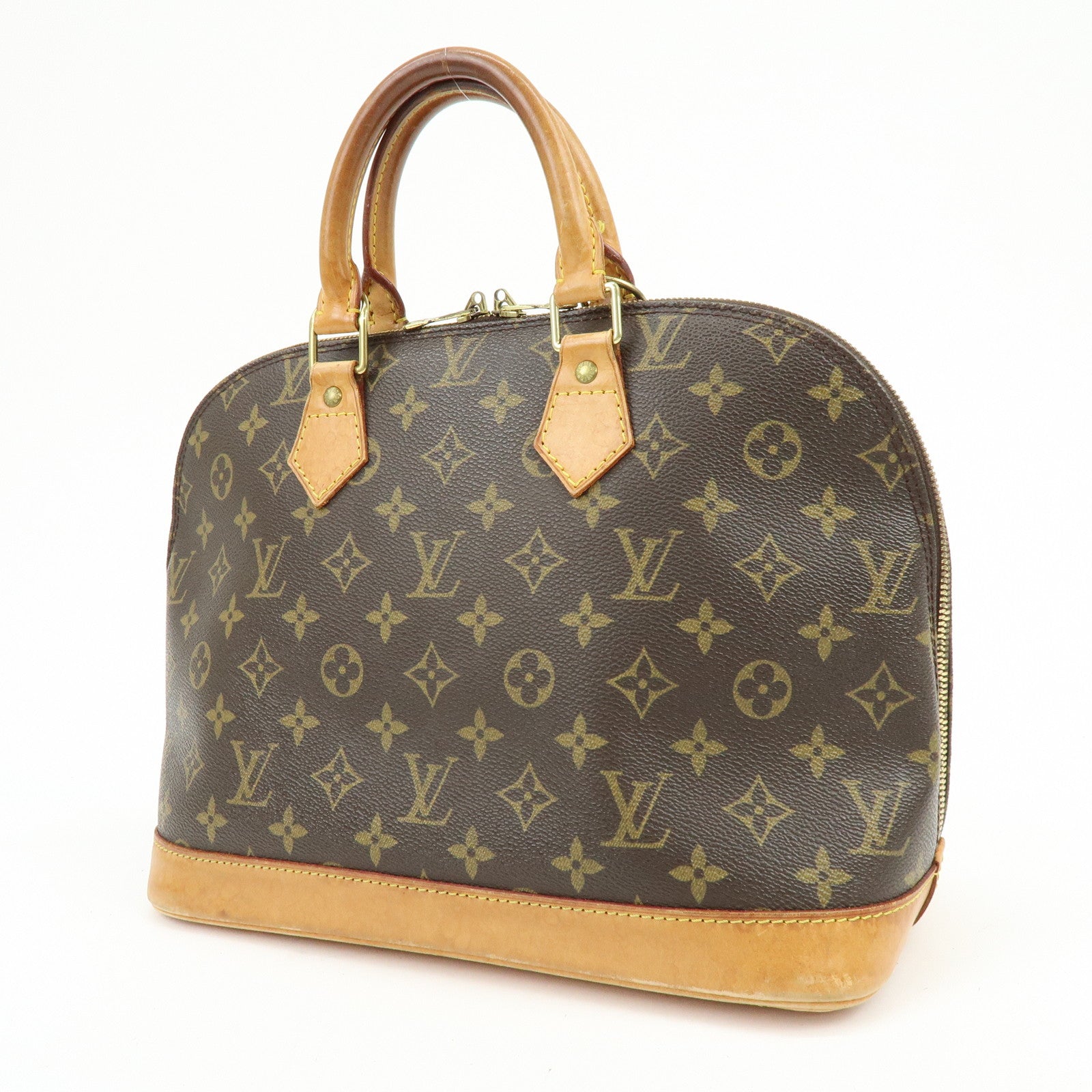 Louis Vuitton Monogram Alma Hand Bag Brown M51130