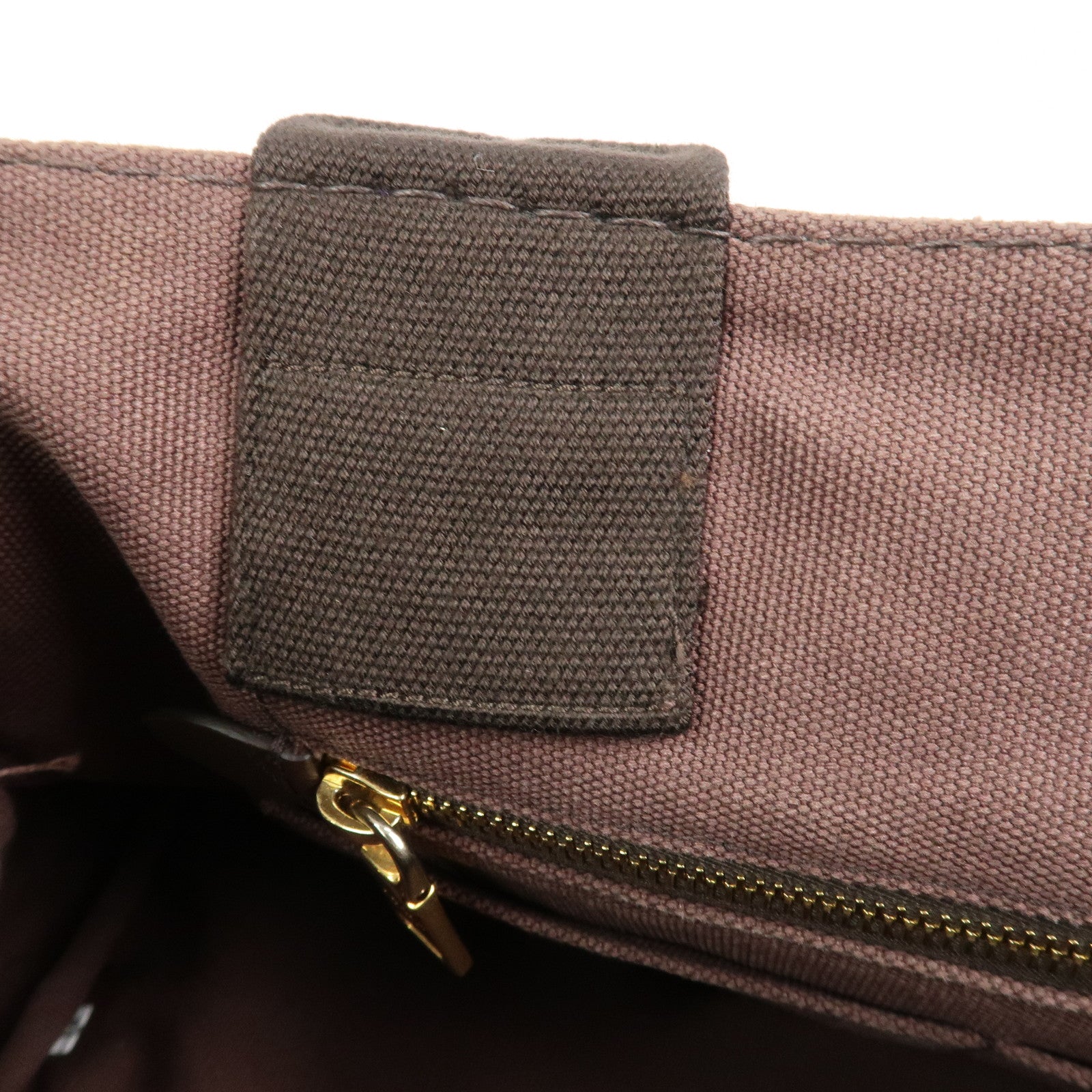 PRADA Logo Canapa Canvas 2Way Bag Hand Bag Brown BN2642
