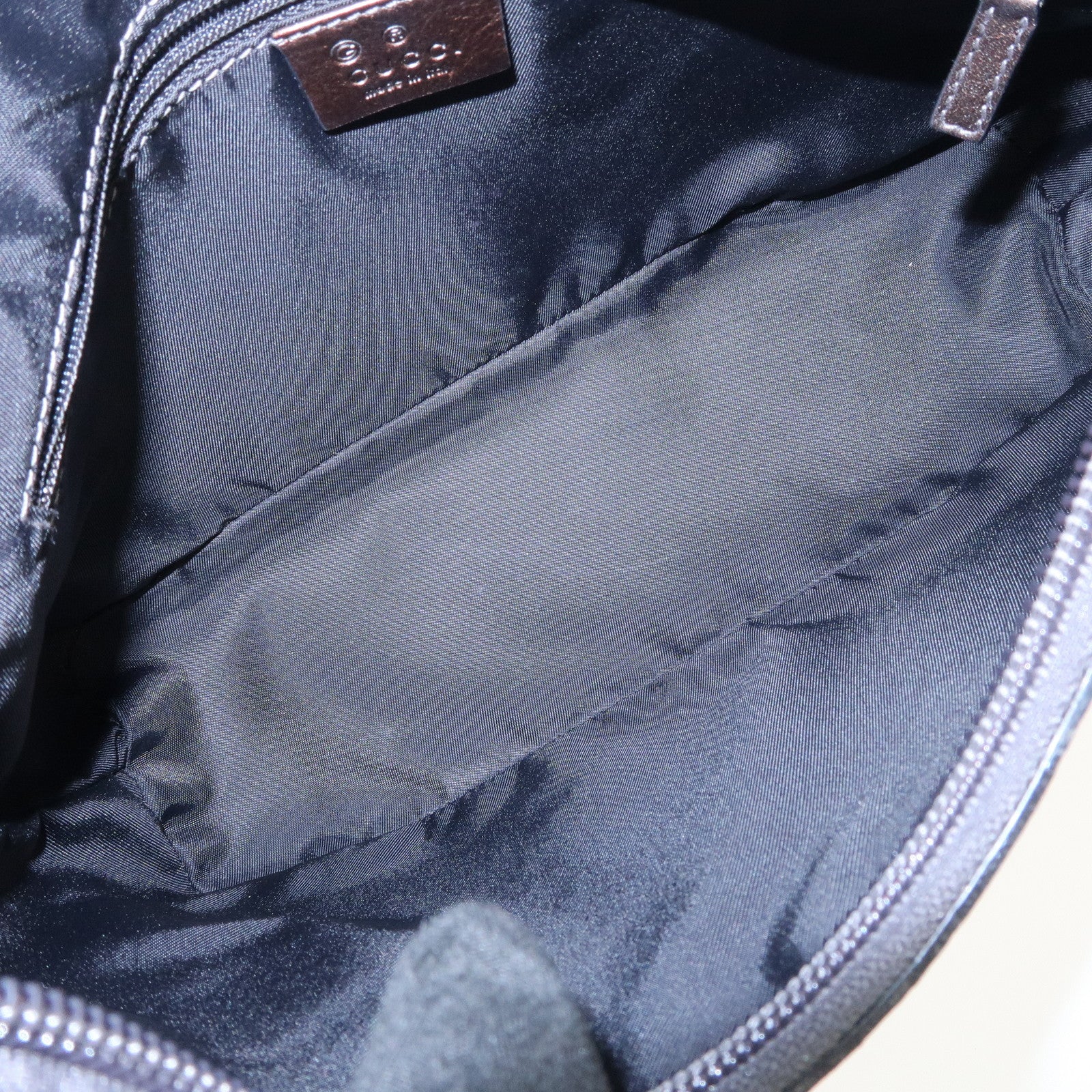 GUCCI Guccissima Leather Shoulder Bag Hand Bag Silver 240020