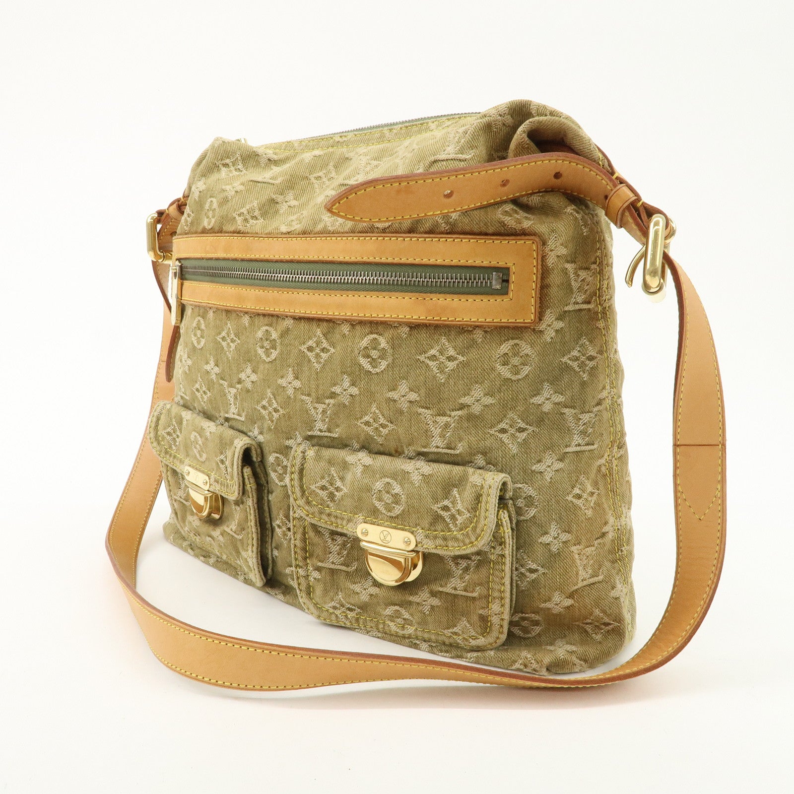 Louis Vuitton Monogram Denim Baggy GM Shoulder Bag Lichen M95211