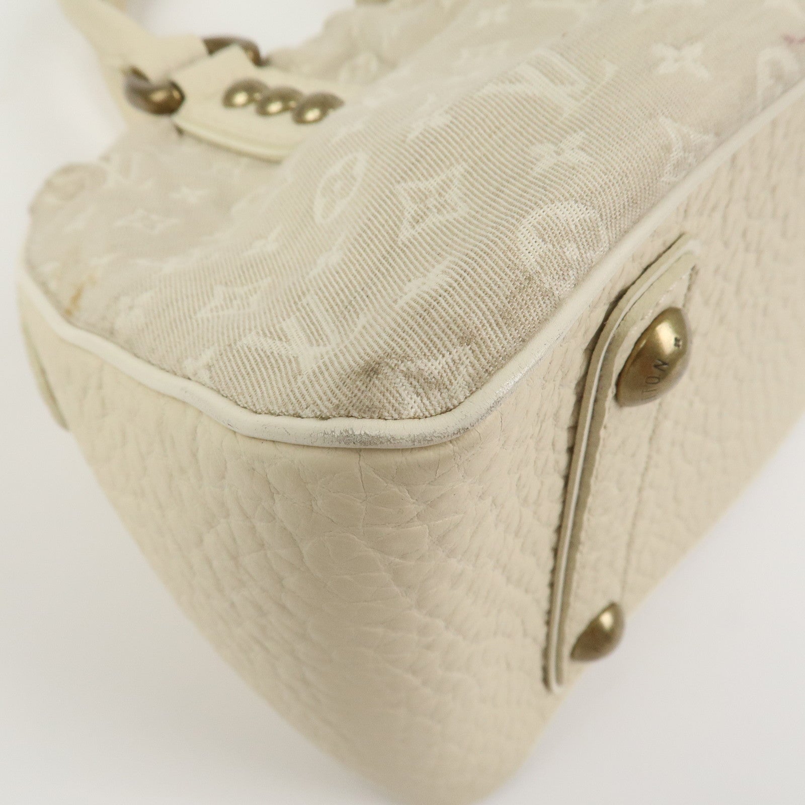 Louis Vuitton Monogram Mini Lin Trapeze PM Hand Bag Dune M40061
