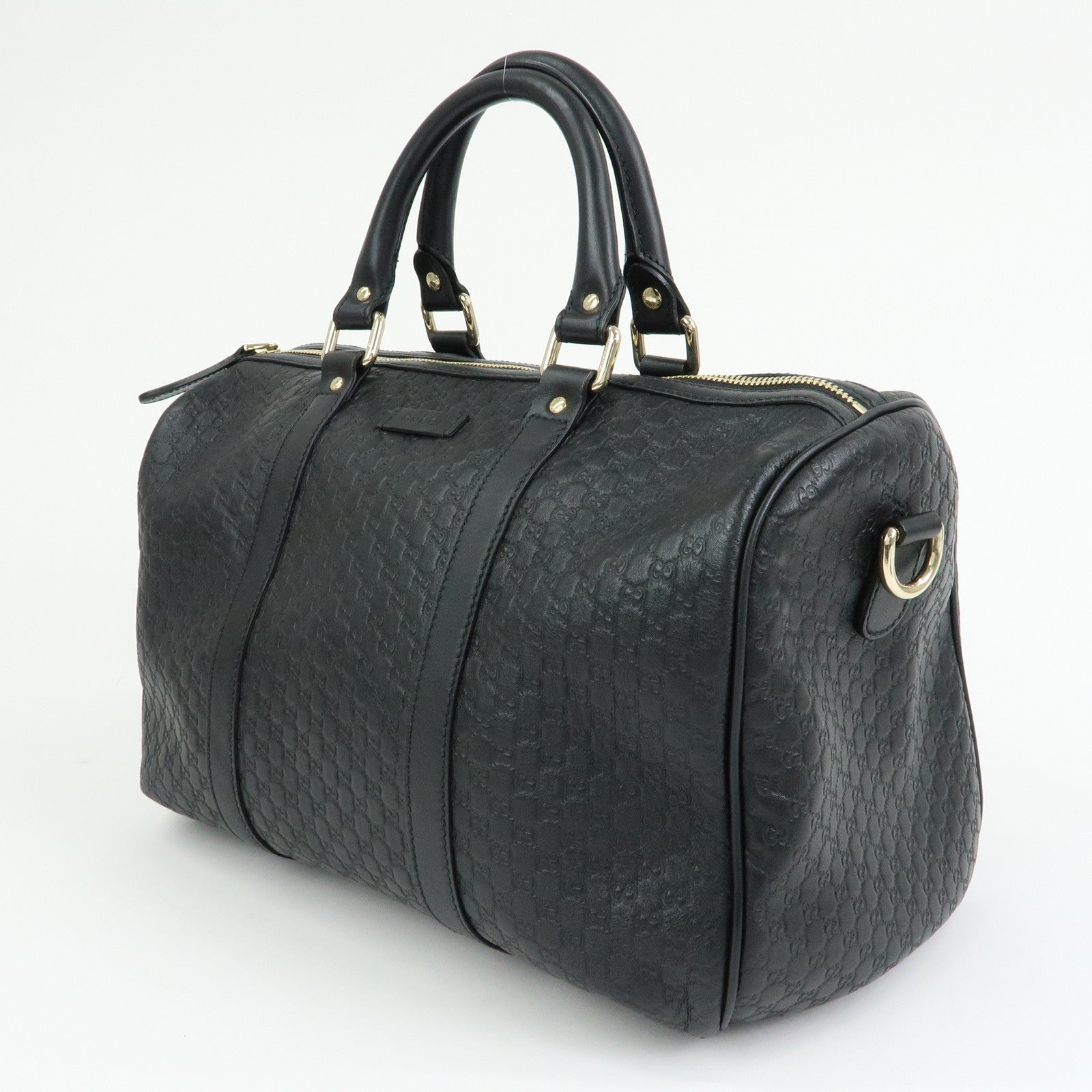 GUCCI Microguccissima Leather 2Way Boston Bag Black 449646