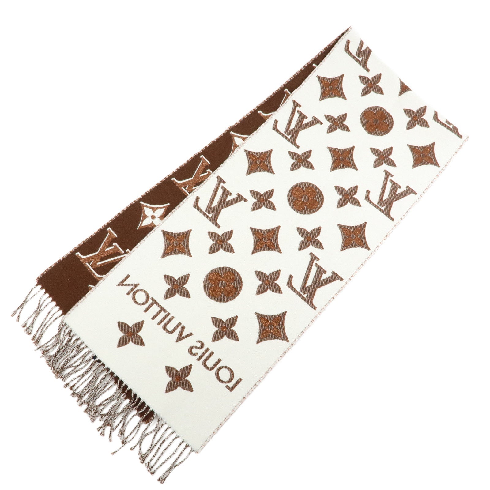 Louis Vuitton Wool Rayon Silk LV Essential Shine Scarf M78896