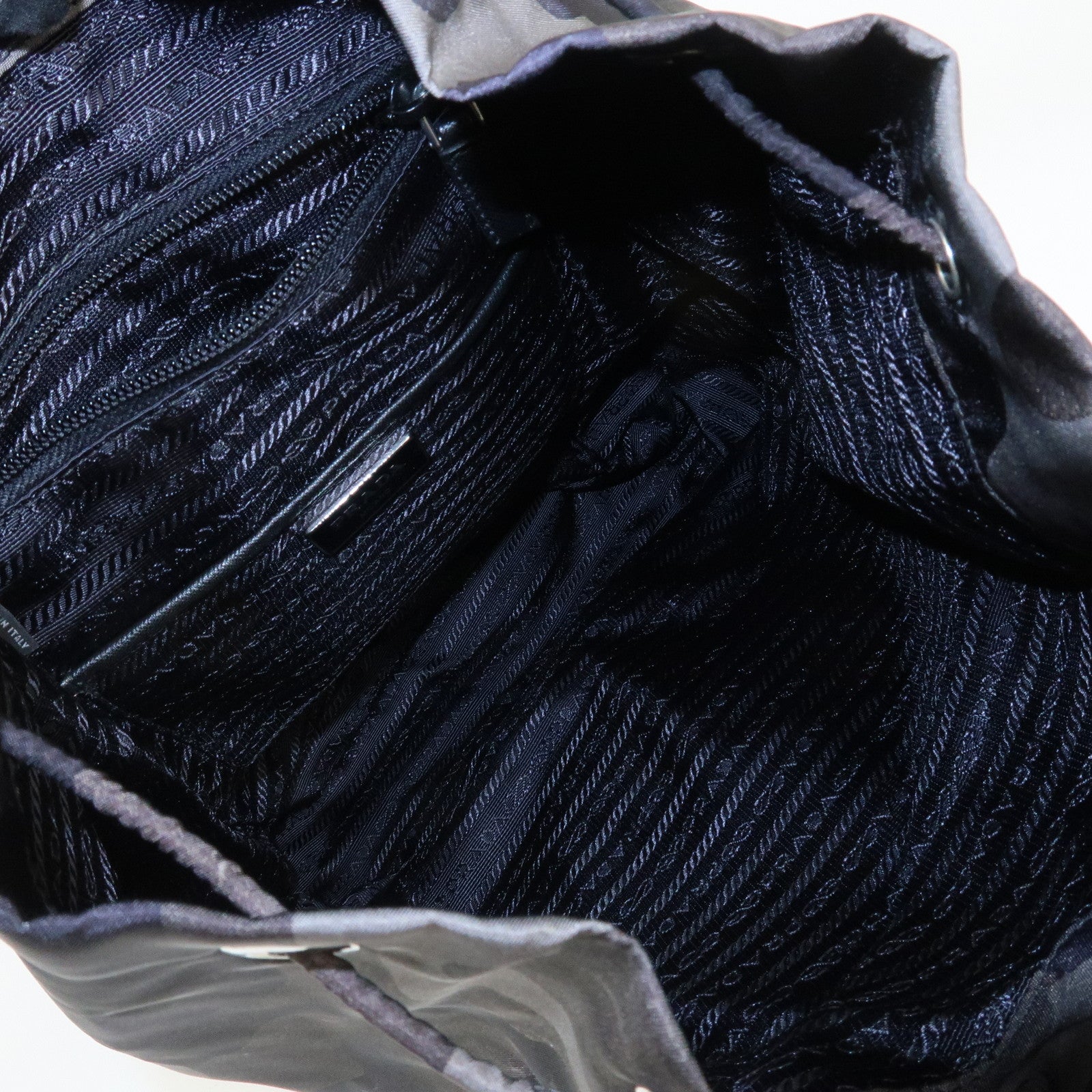 PRADA Triangle Logo Nylon Camouflage Backpack Ruck Sack BZ0032