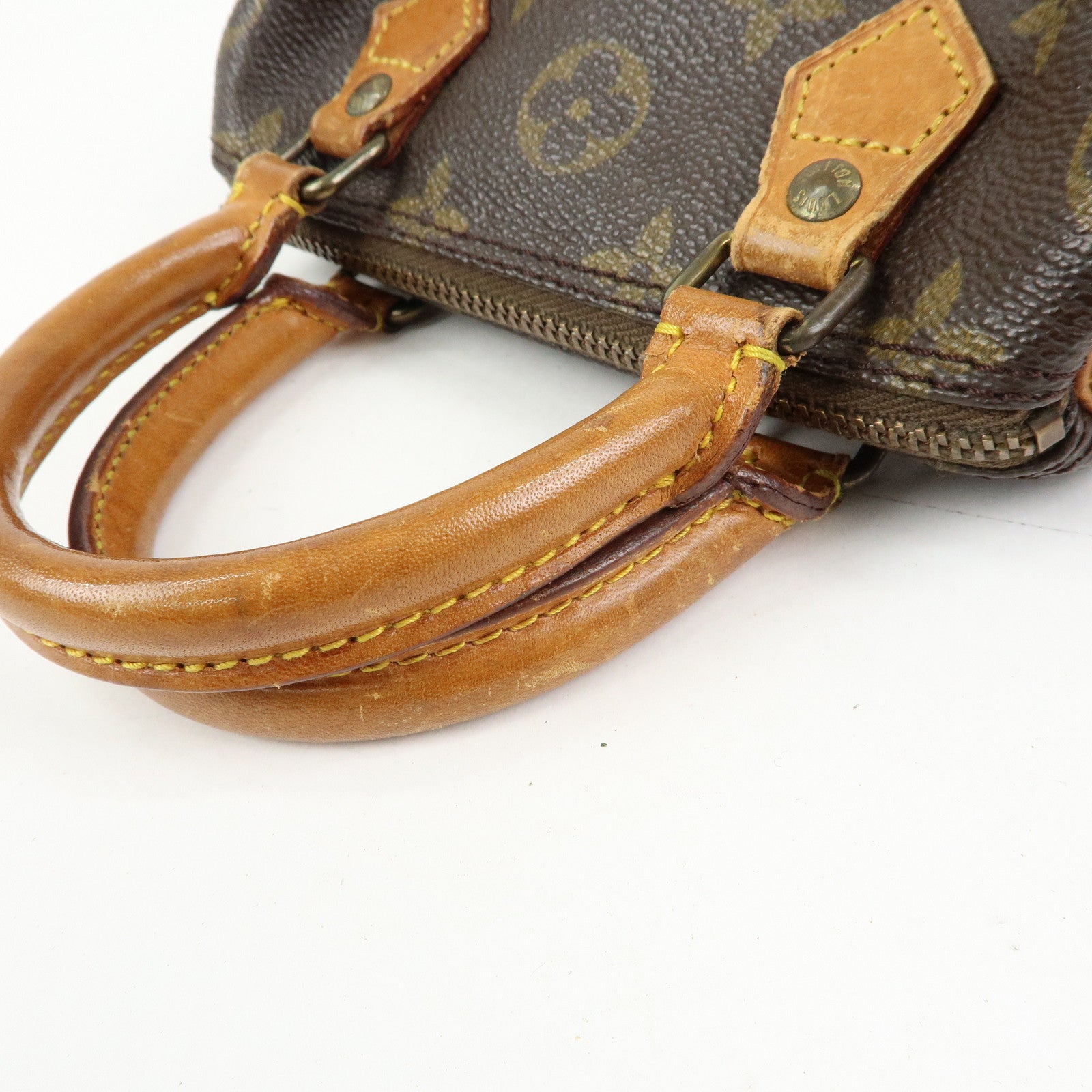 Louis Vuitton Monogram Mini Speedy Hand Bag Brown M41534