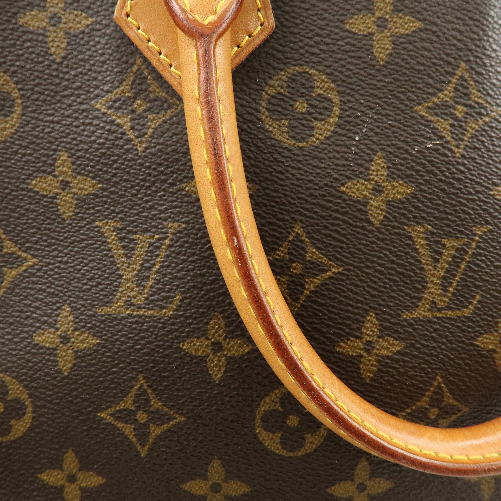Louis Vuitton Monogram Sac Plat Tote Bag Hand Bag Brown M51140