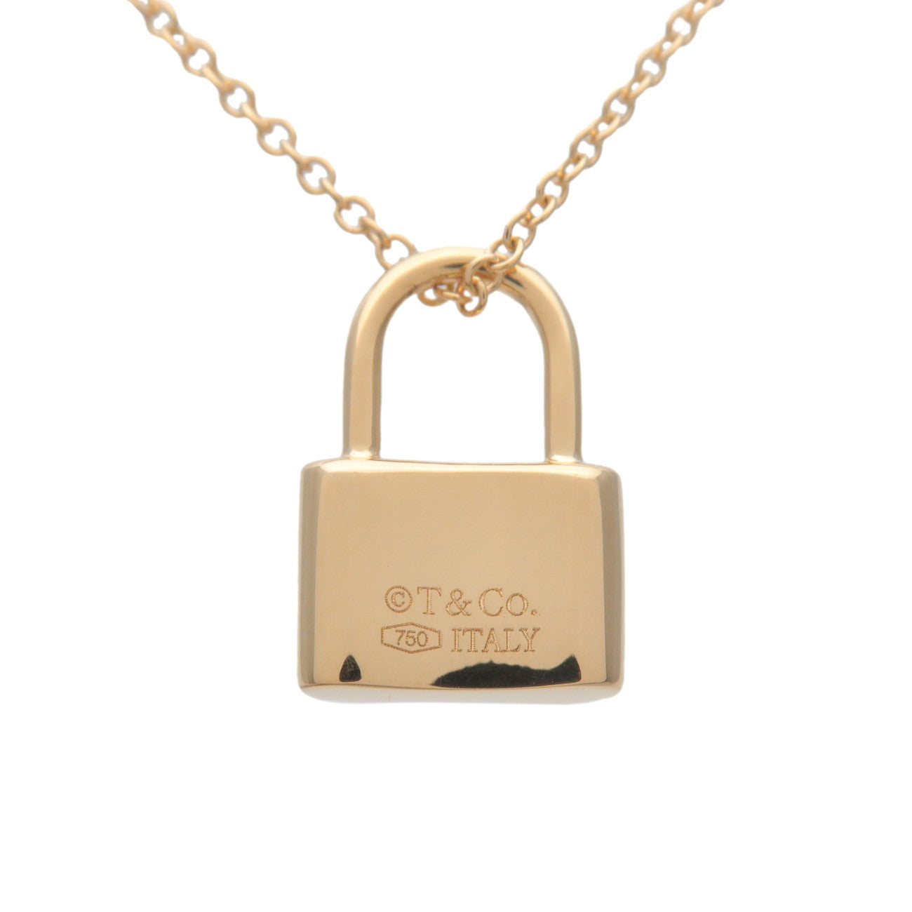 TIffany&Co. 1837 Lock Neckrace K18YG 750YG Yellow Gold