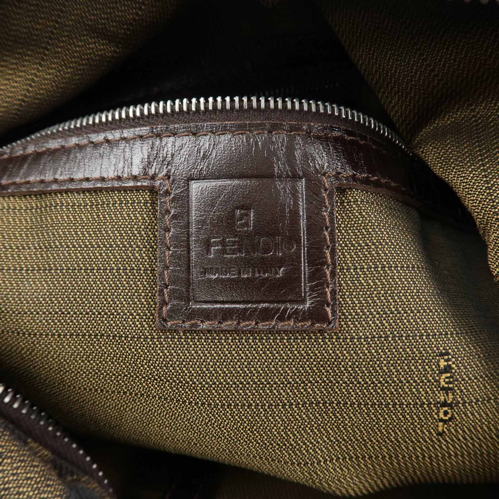 FENDI Zucca Canvas Leather Shoulder Bag Hand Bag Brown 83150870992