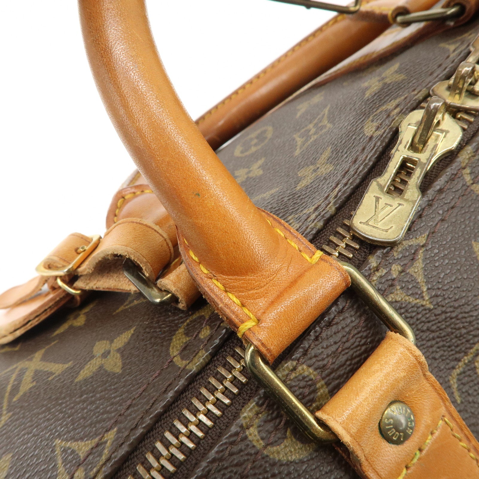 Louis Vuitton Monogram Keep All 50 Boston Bag Brown M41416 Used