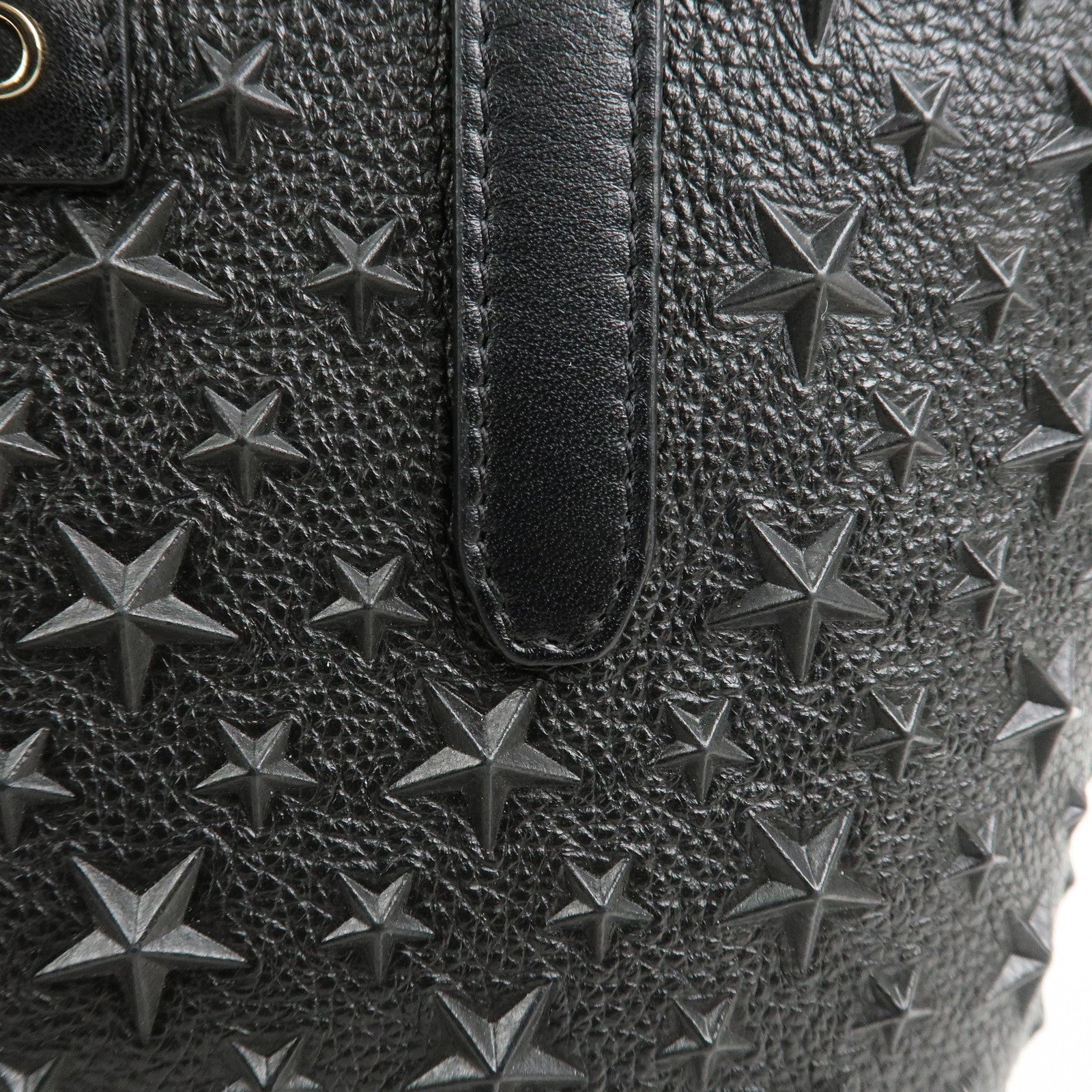 JIMMY CHOO Star Emboss SOFIASEMG Calf Leather Tote Bag Black
