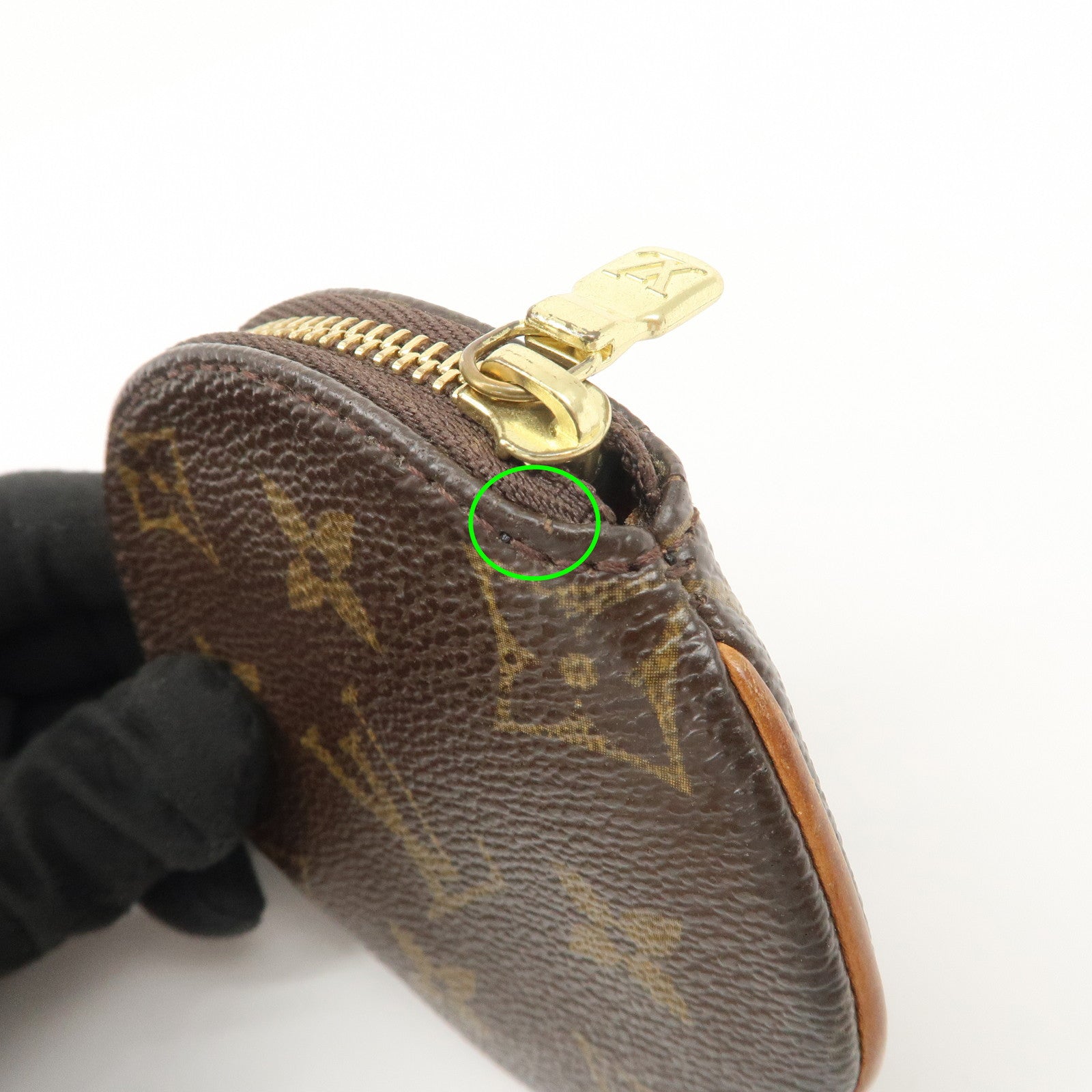 Louis Vuitton Monogram Porte Monnaie Rond Coin Case Brown M61926