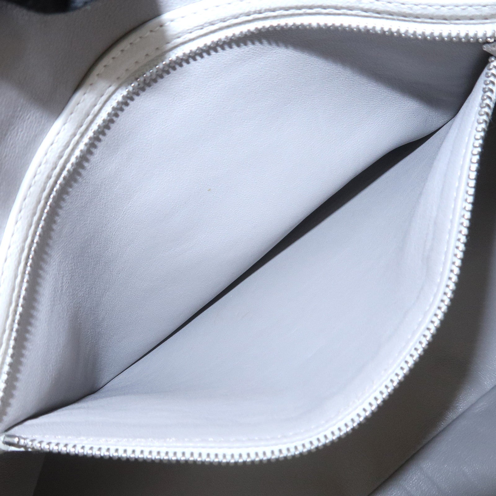 Christian Dior Leather Shoulder Bag Hand Bag White 10-RU-0037