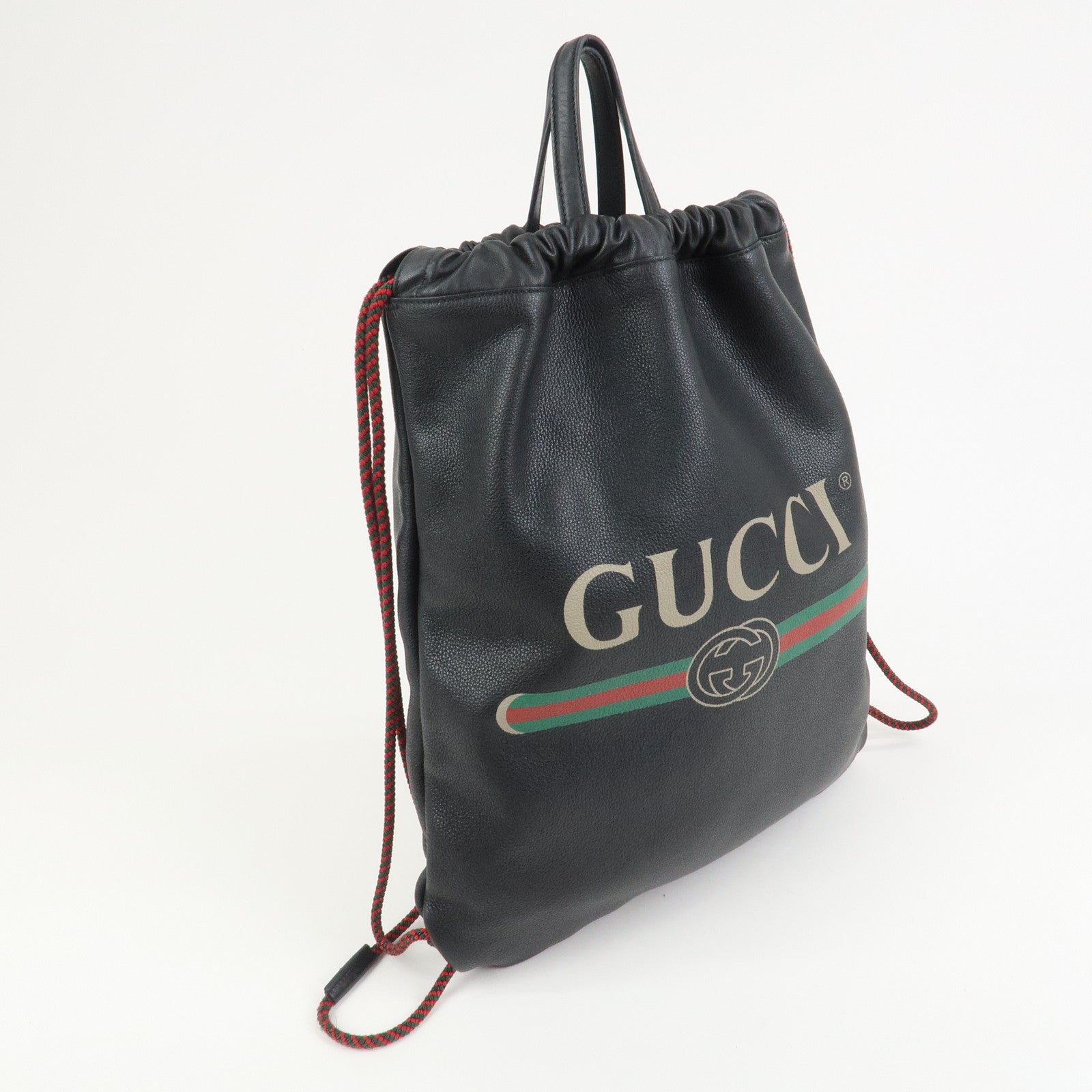 GUCCI Sherry Leather Backpack Rucksack Black 516639