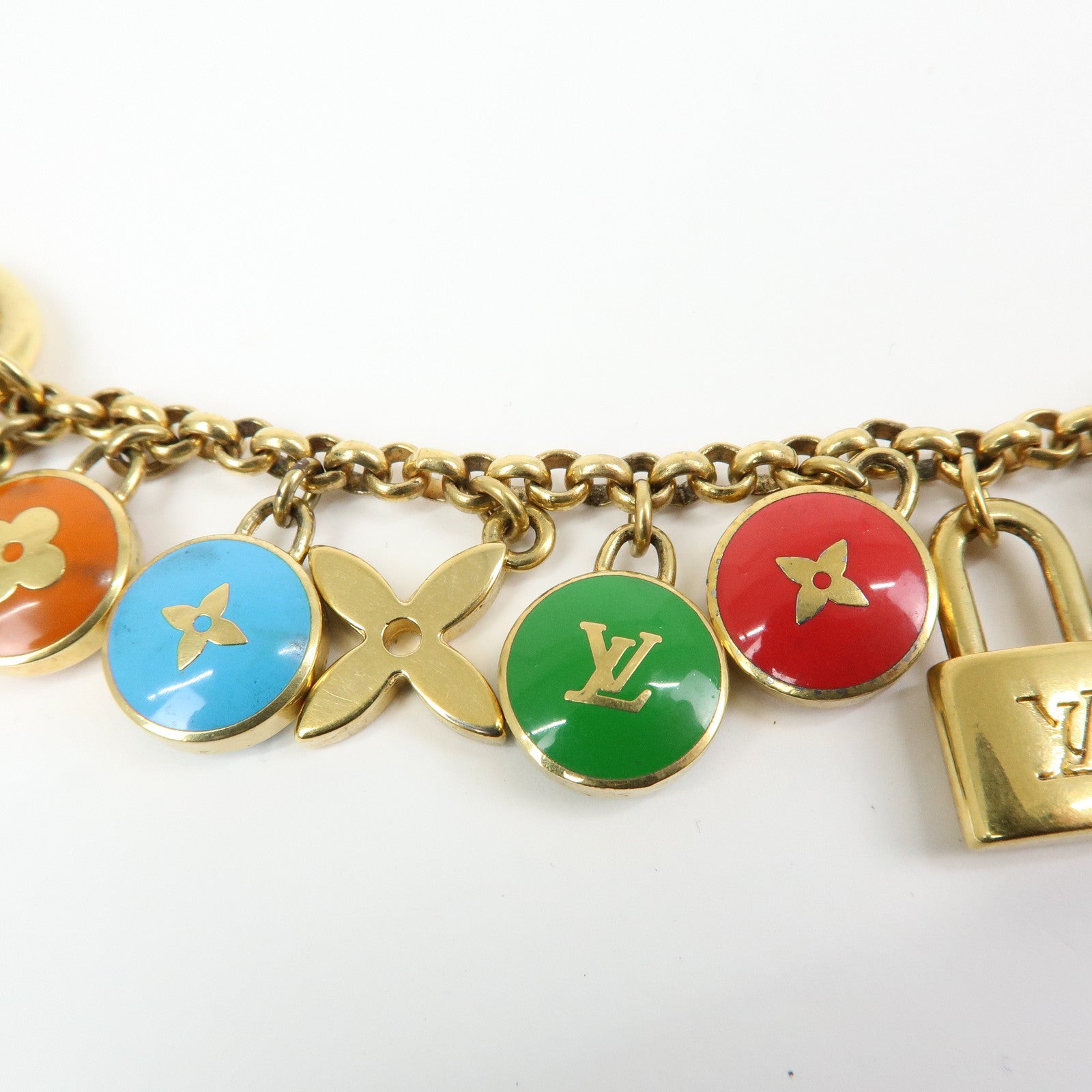 Louis Vuitton Monogram Porte Cles Chaine Pastille Bag Charm M65380