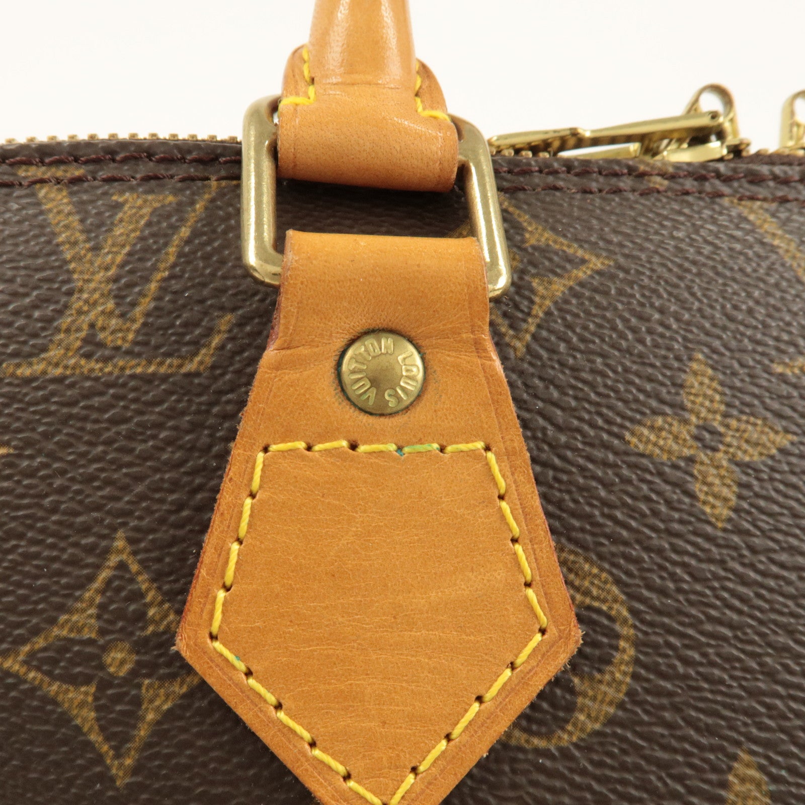 Louis Vuitton Monogram Alma Hand Bag Brown M51130 Used