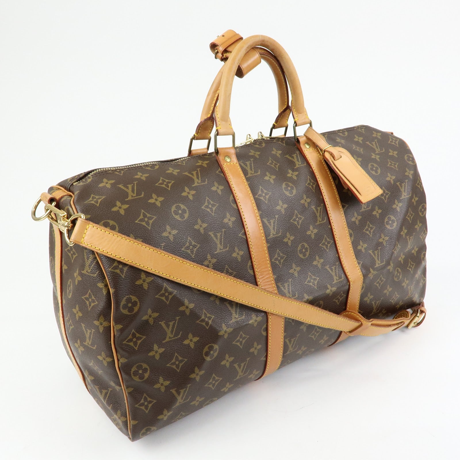 Louis Vuitton Monogram Keep All Bandouliere 50 Boston Bag M41416