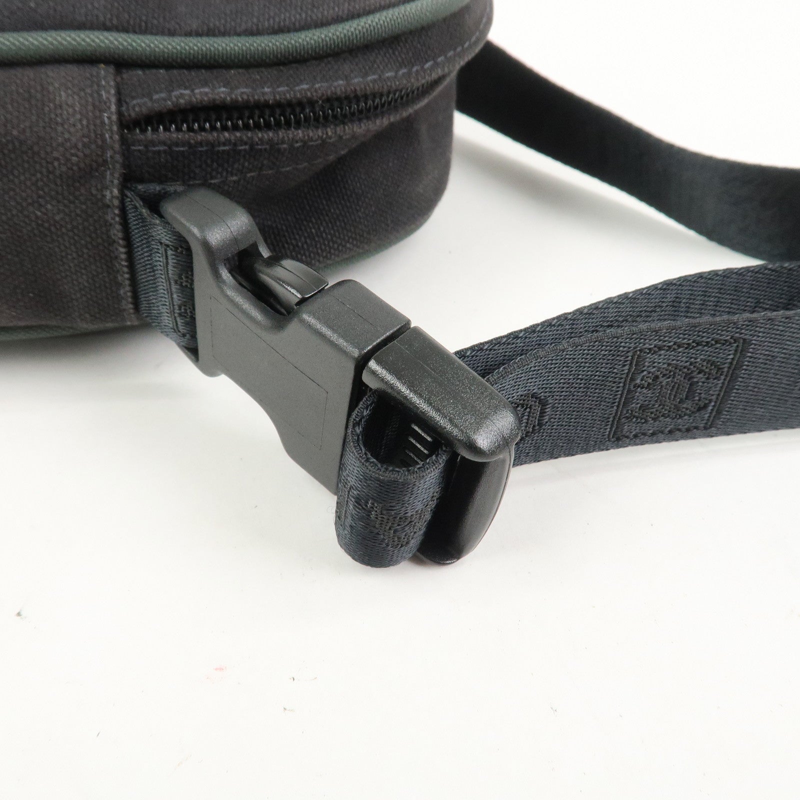 CHANEL Sport Line COCO Mark Canvas Shoulder Bag Black A23300