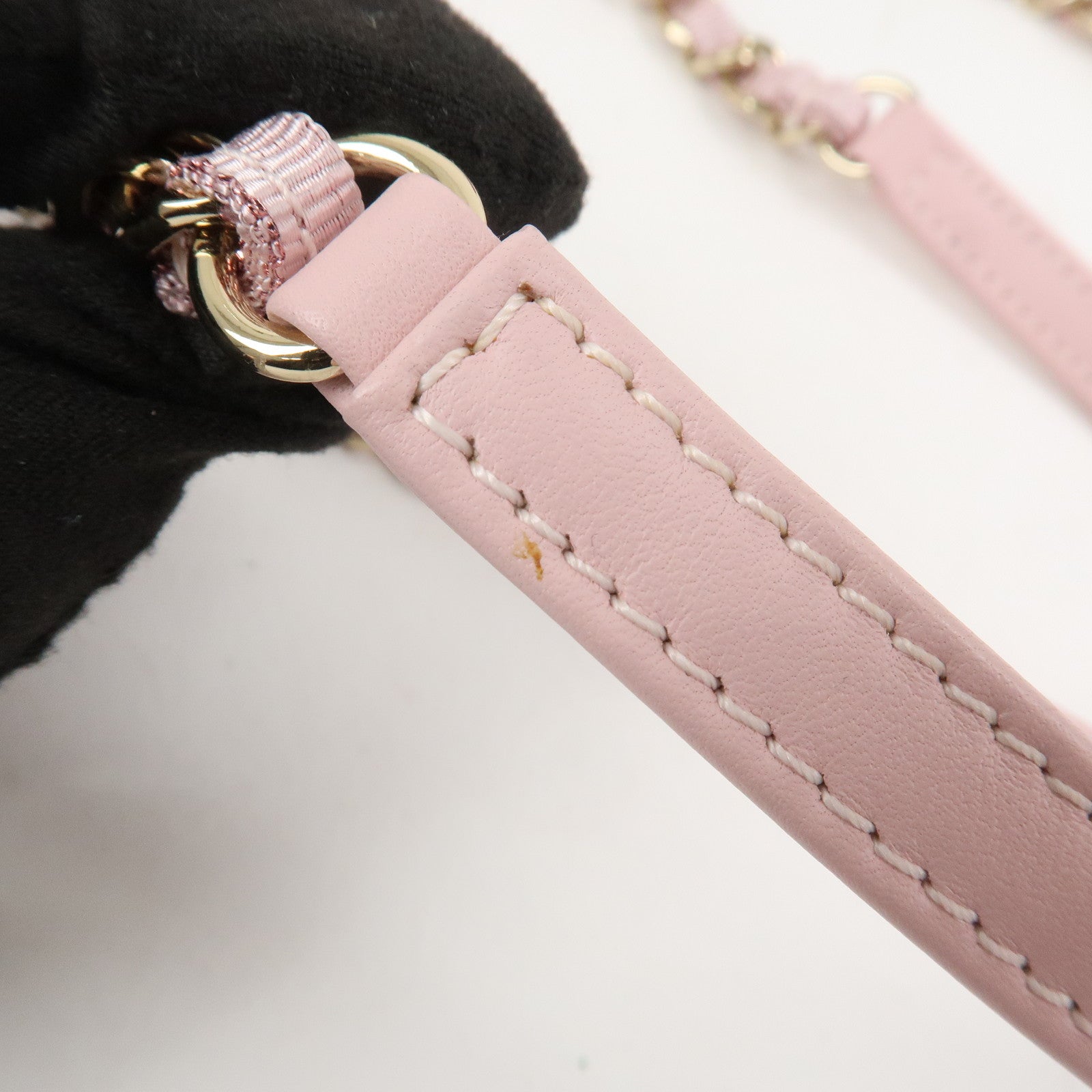 CHANEL Tweed Leather Deauville MM Shoulder Bag Tote Bag Pink