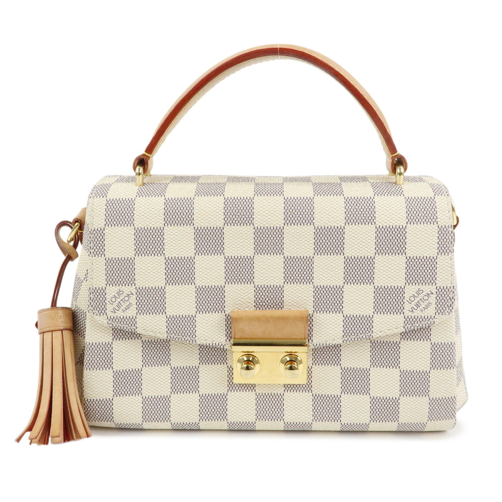 Louis Vuitton Damier Azur Croisette Canvas Leather 2Way Bag N41581