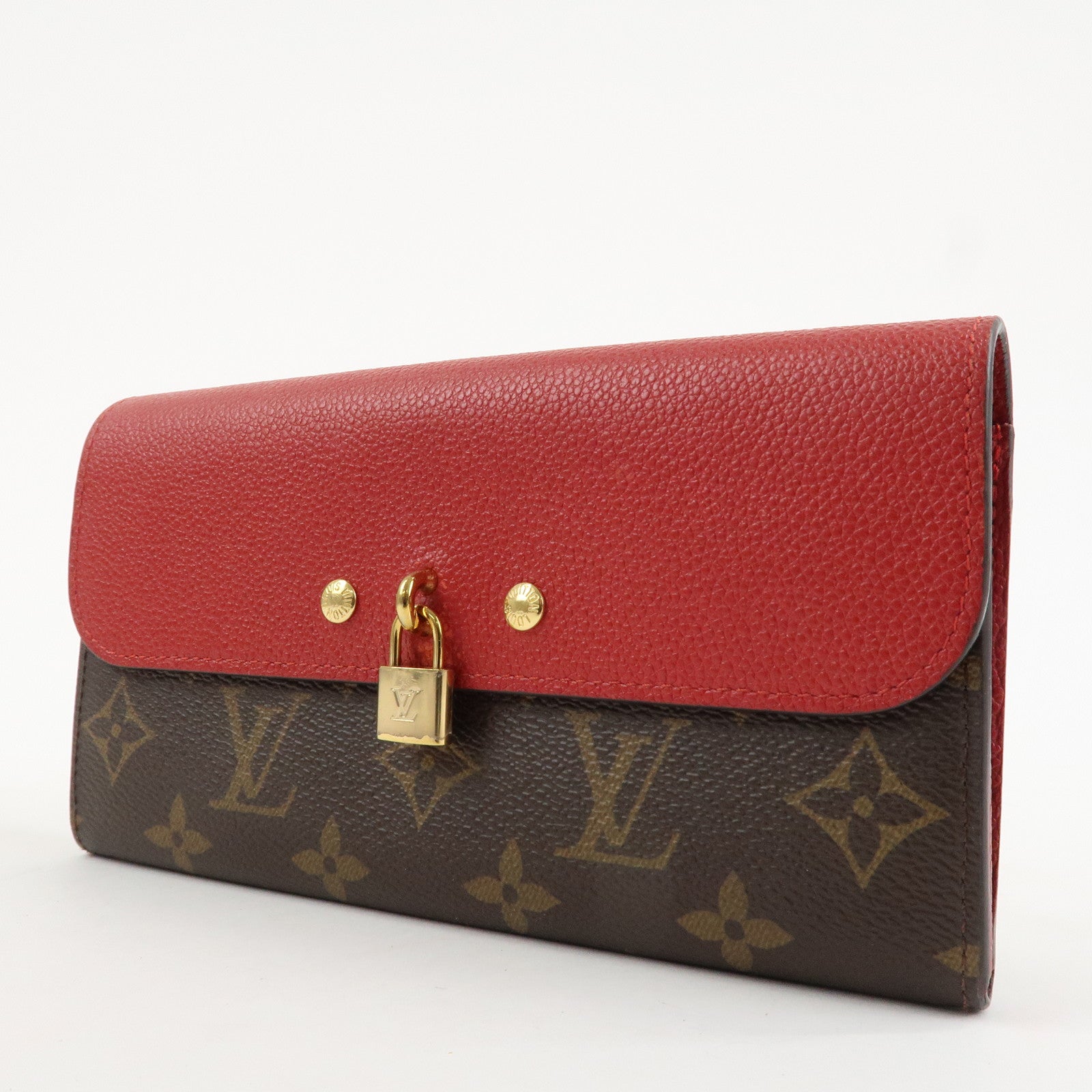 Louis Vuitton Portofoille Venus Monogram Leather Wallet Red M61836 Used