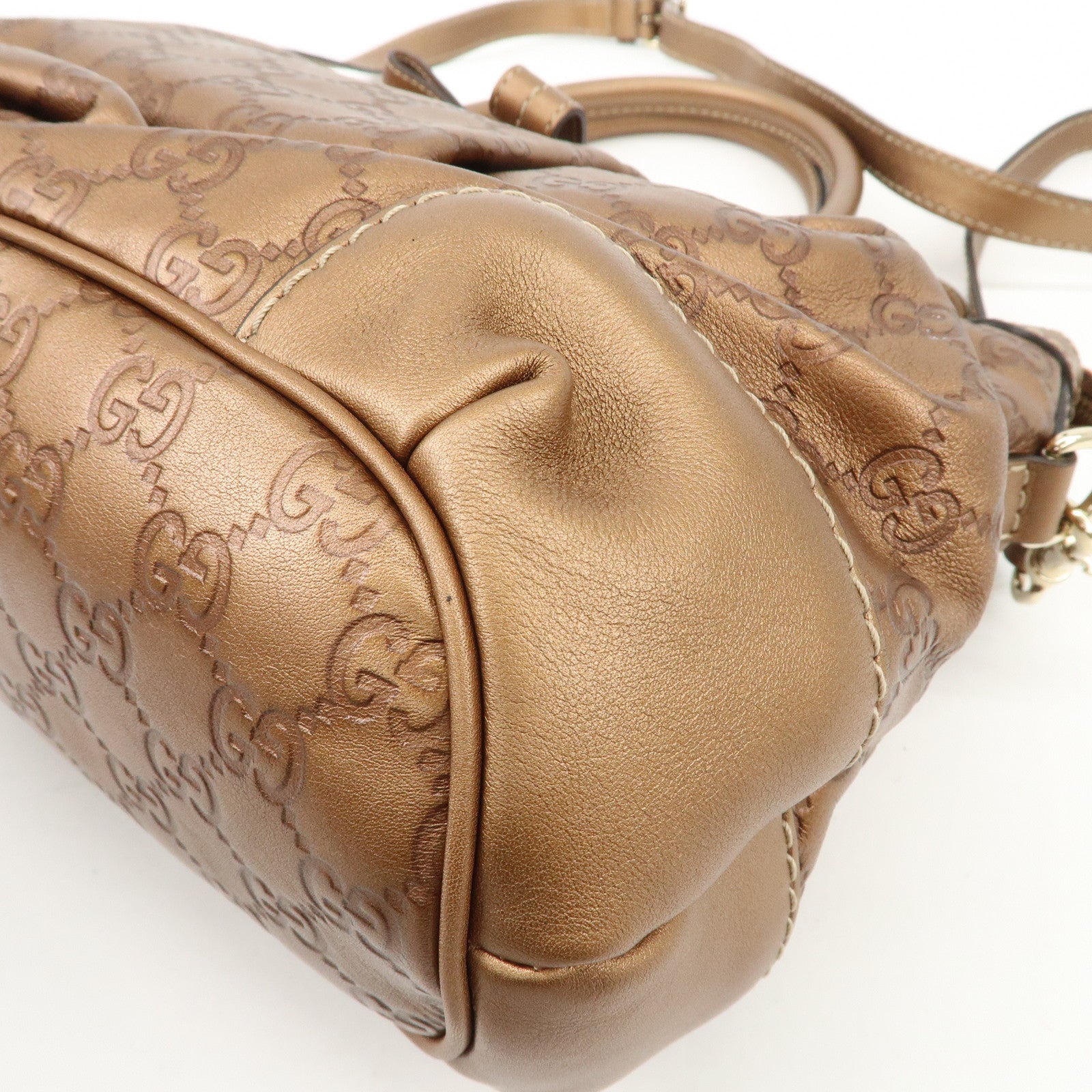 GUCCI Sukey Guccissima Leather 2Way Shoulder Bag Brown 247902