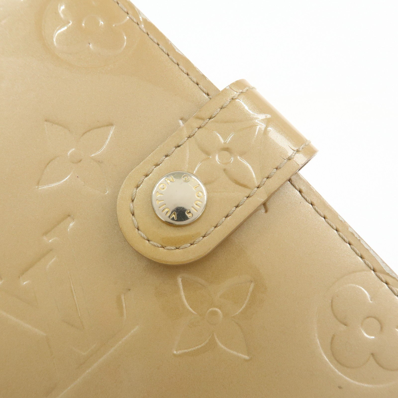 Louis Vuitton Monogram Vernis Agenda PM Planner Cover Beige R21001