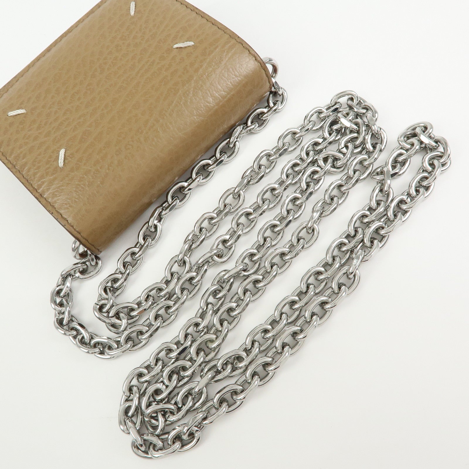 Maison Margiela Calf Leather 4 Stitch Mini Chain Wallet S56UI0148