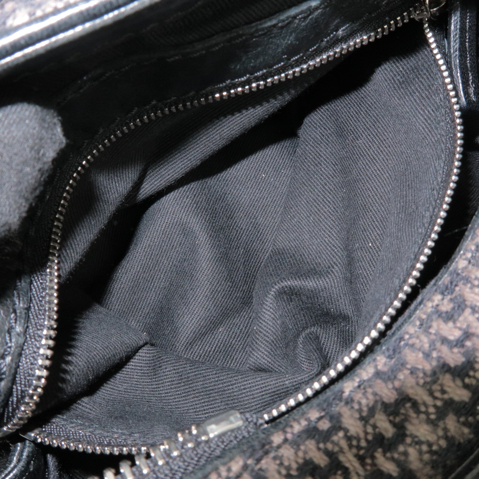 Chloe Paddington Mini Tweed Leather Hand Bag Black Brown