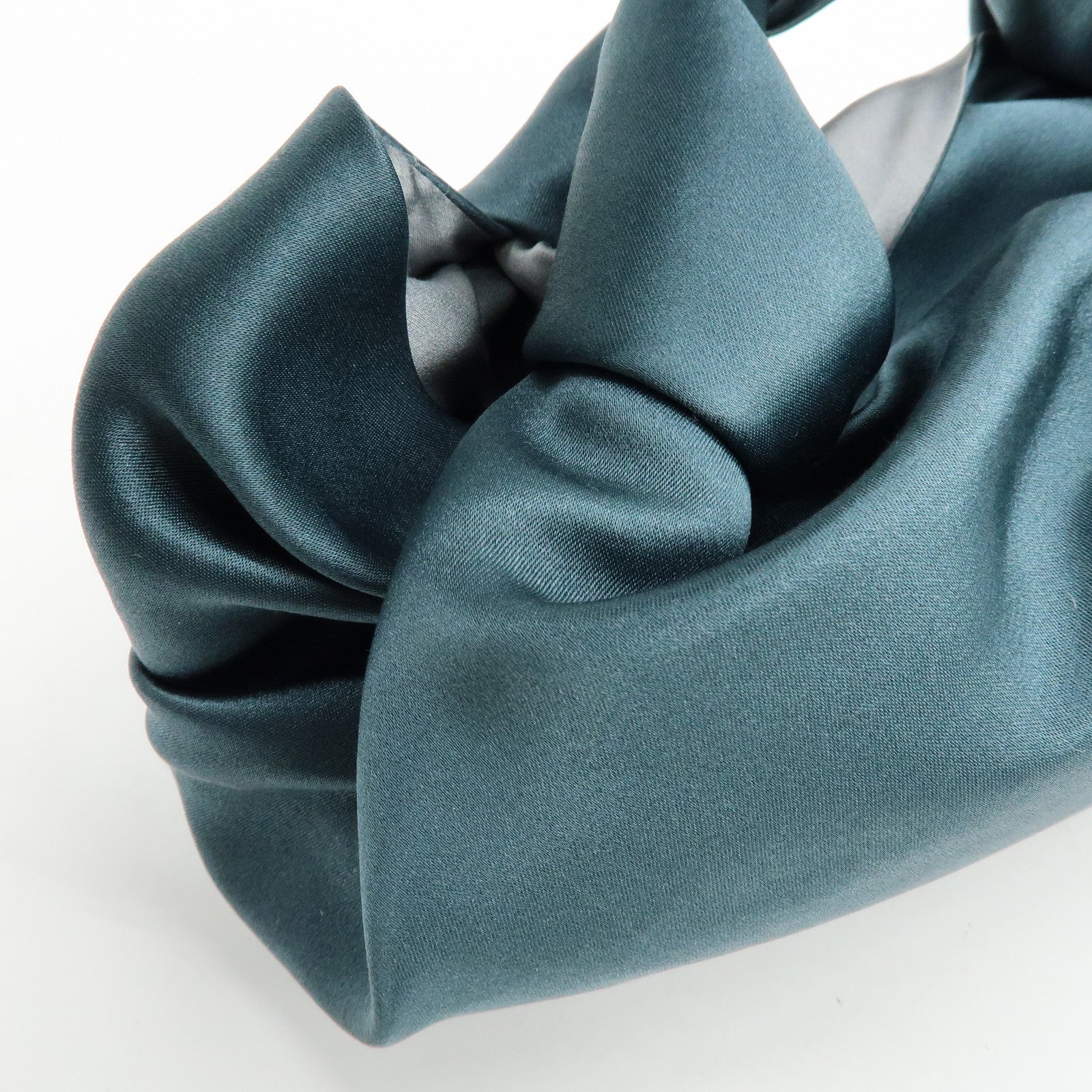 THE ROW Ascot Silk100% Hand Bag Emerald Green