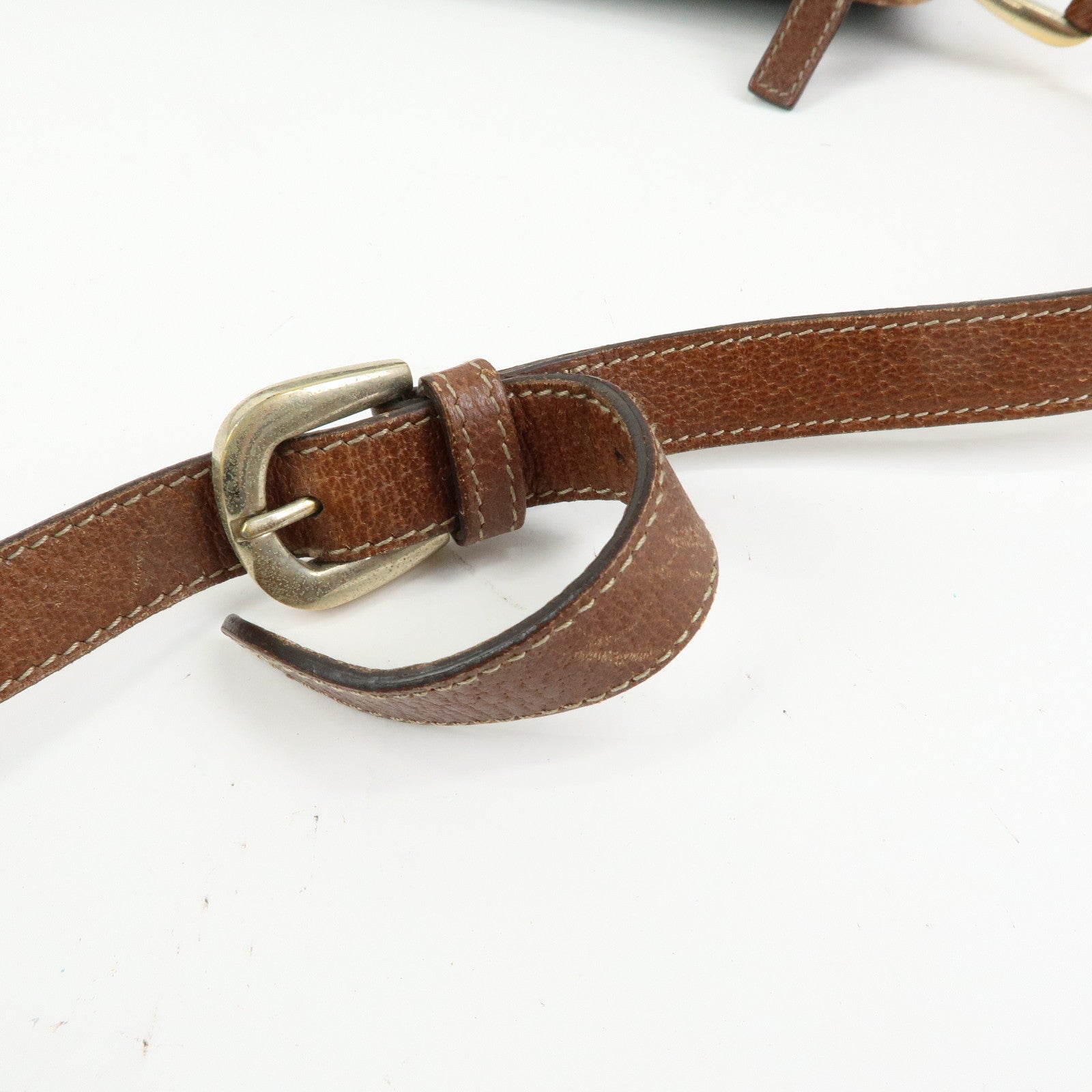 GUCCI Abbey Denim Leather Shoulder Bag Crossbody Bag Navy 131326